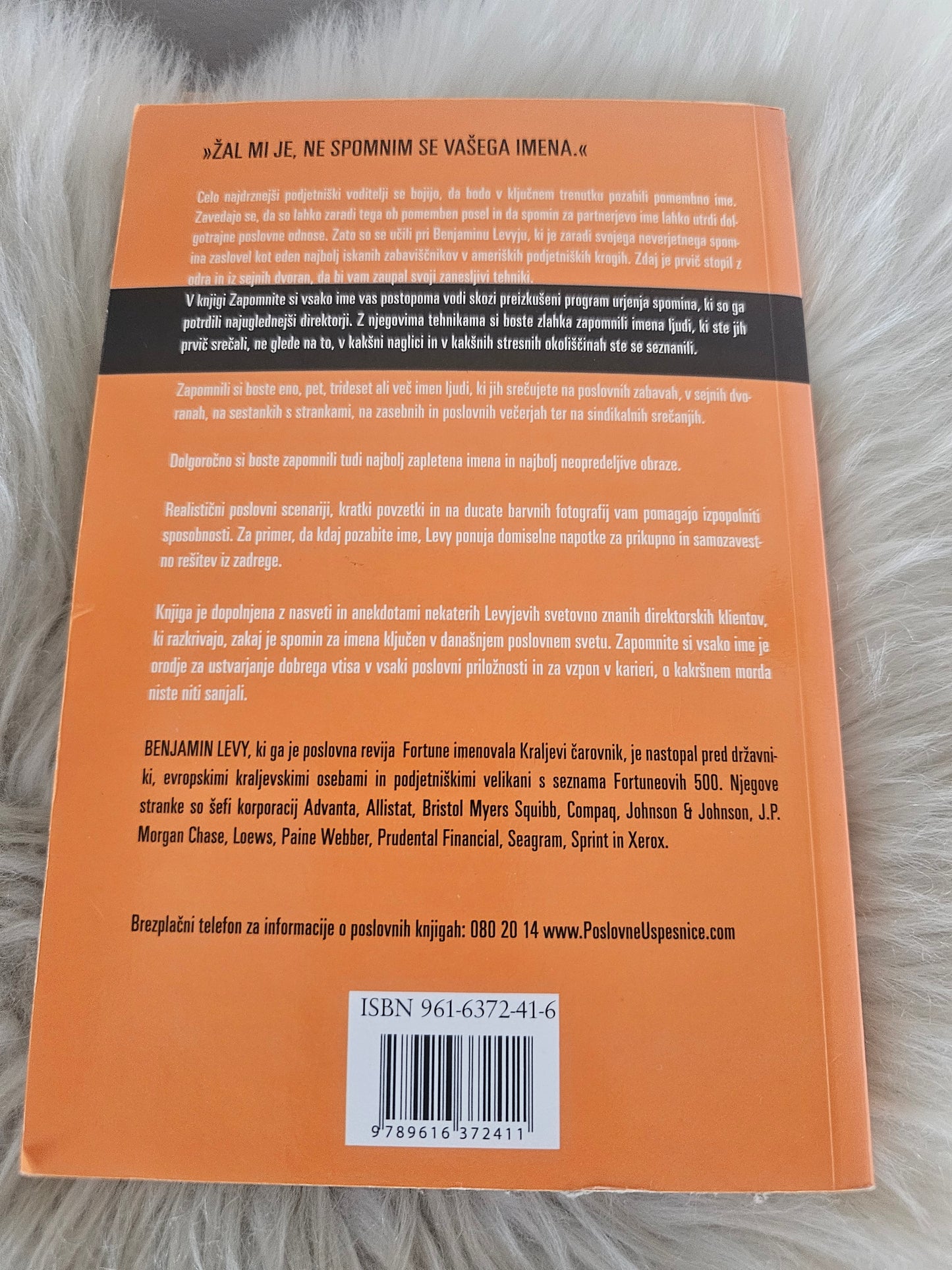 Zapomnite si vsako ime, Benjamin Levy