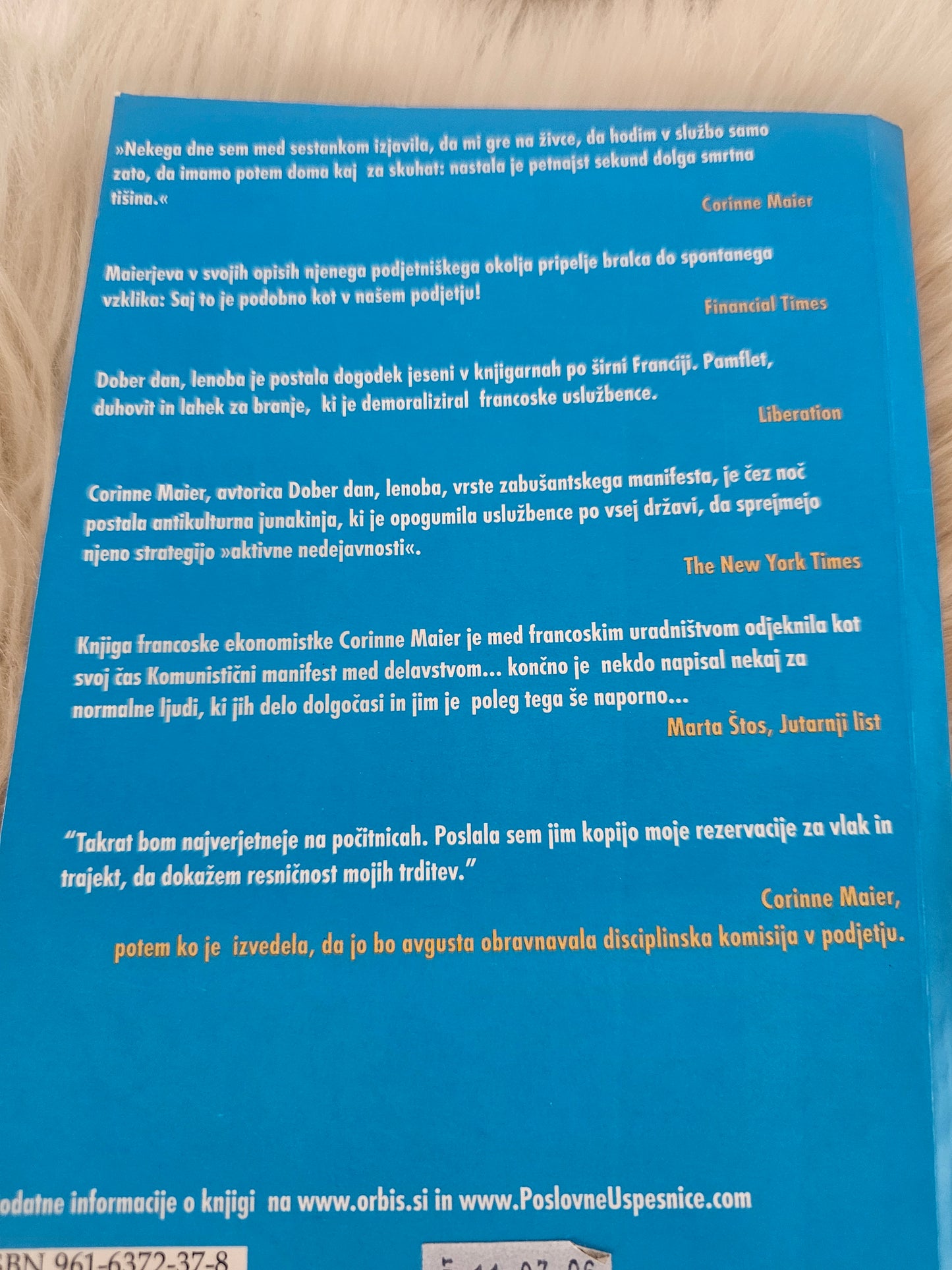 Dober dan, lenoba Corinne Maier