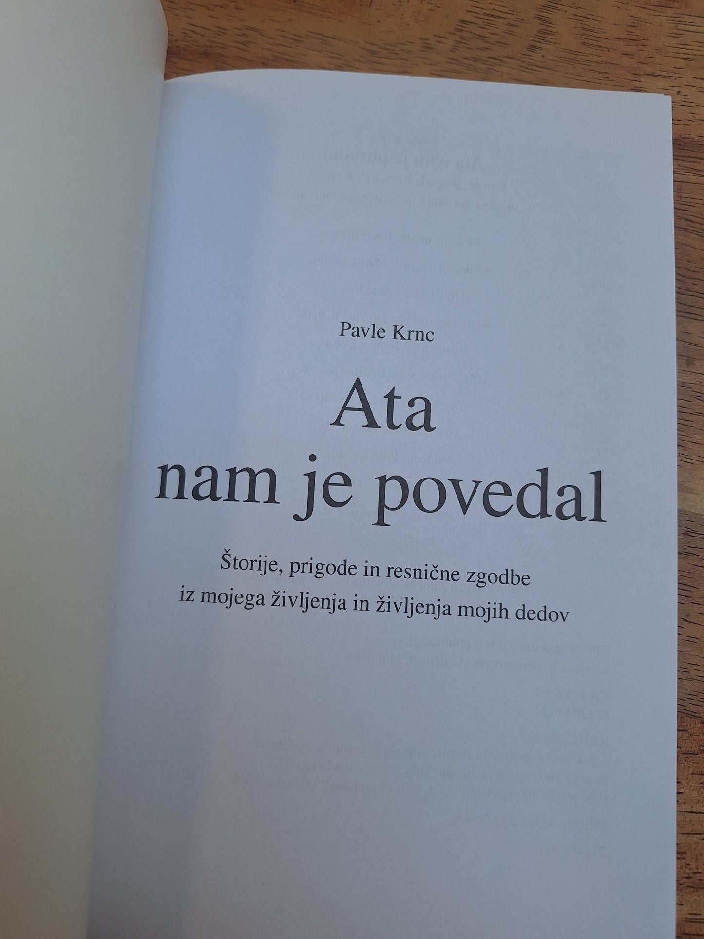 Ata nam je povedal, Pavle Krnc