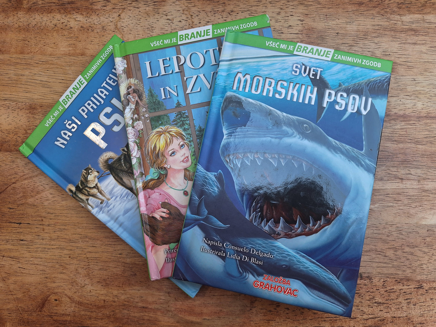 Naši prijatelji psi, Svet morskih psov, Lepotica in zver, Založba Grahovac