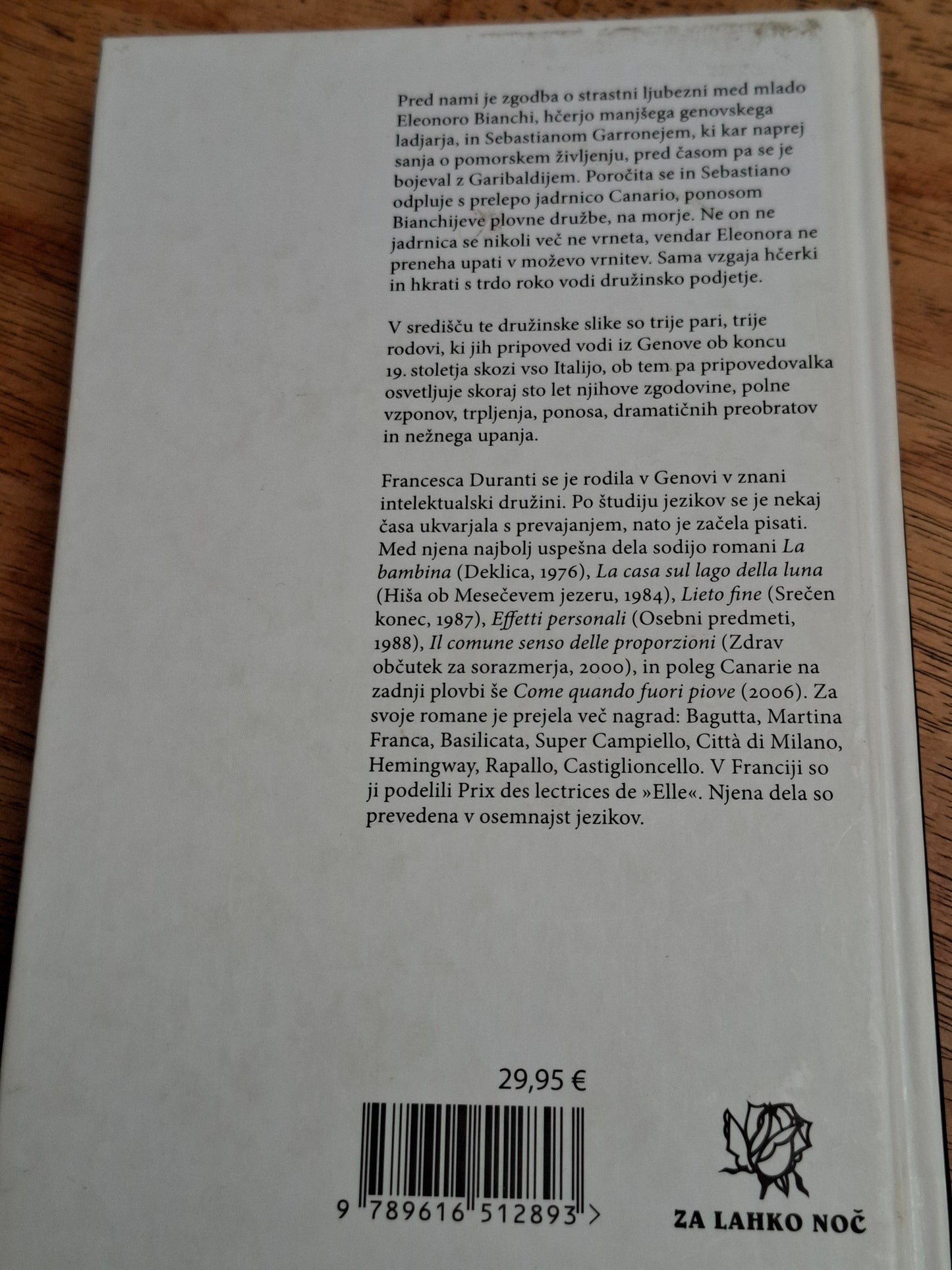 Canaria na zadnji plovbi, Francesca Duranti