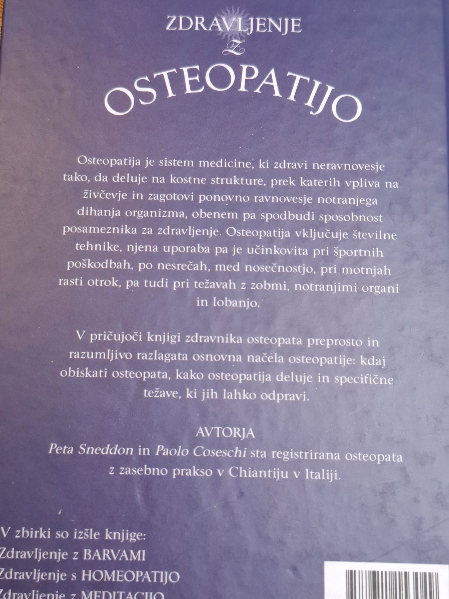Zdravljenje z osteopatijo Peta Sneddon in Paolo Coseschi
