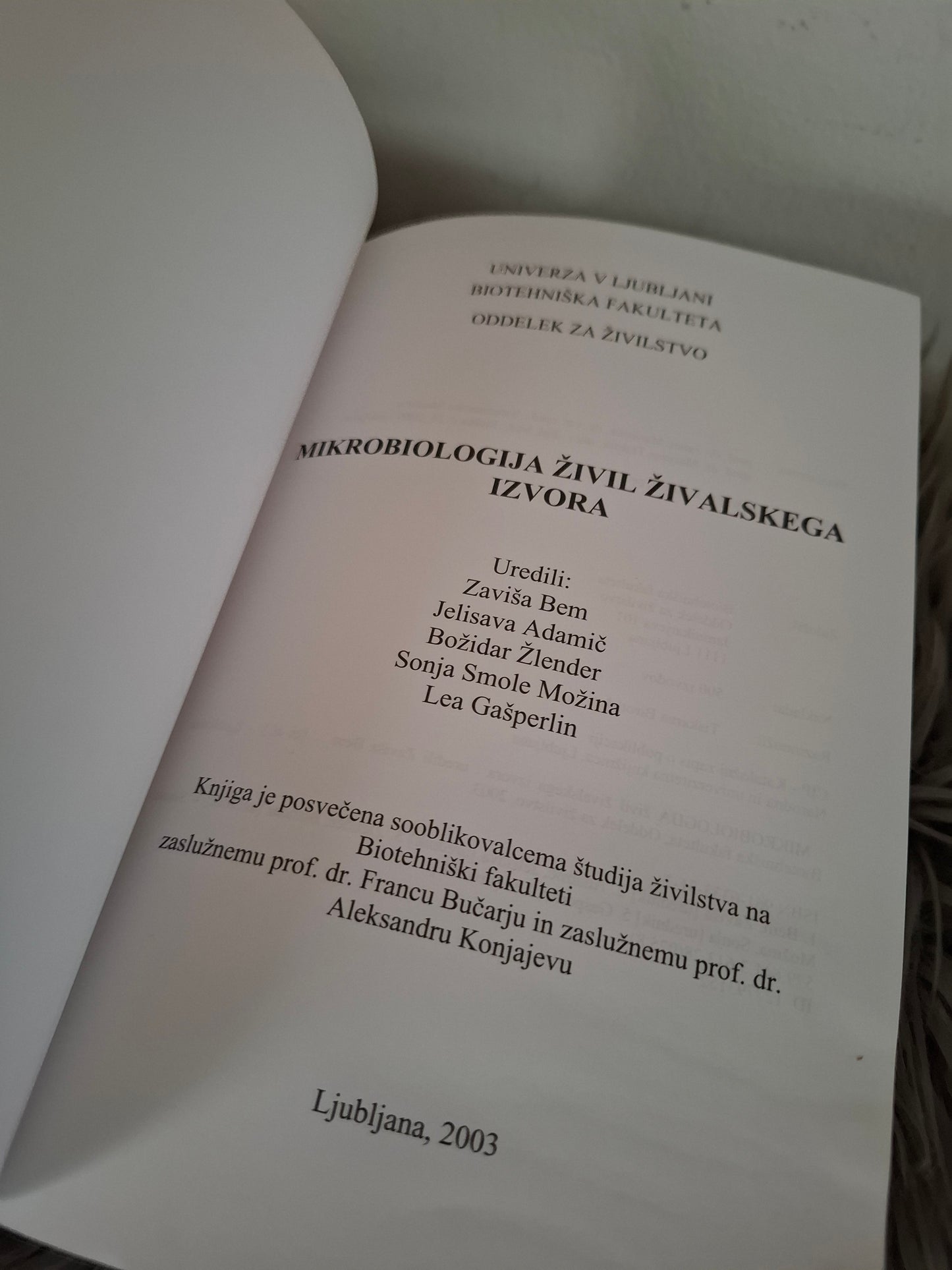 Mikrobiologija živil živalskega izvora več avtorjev