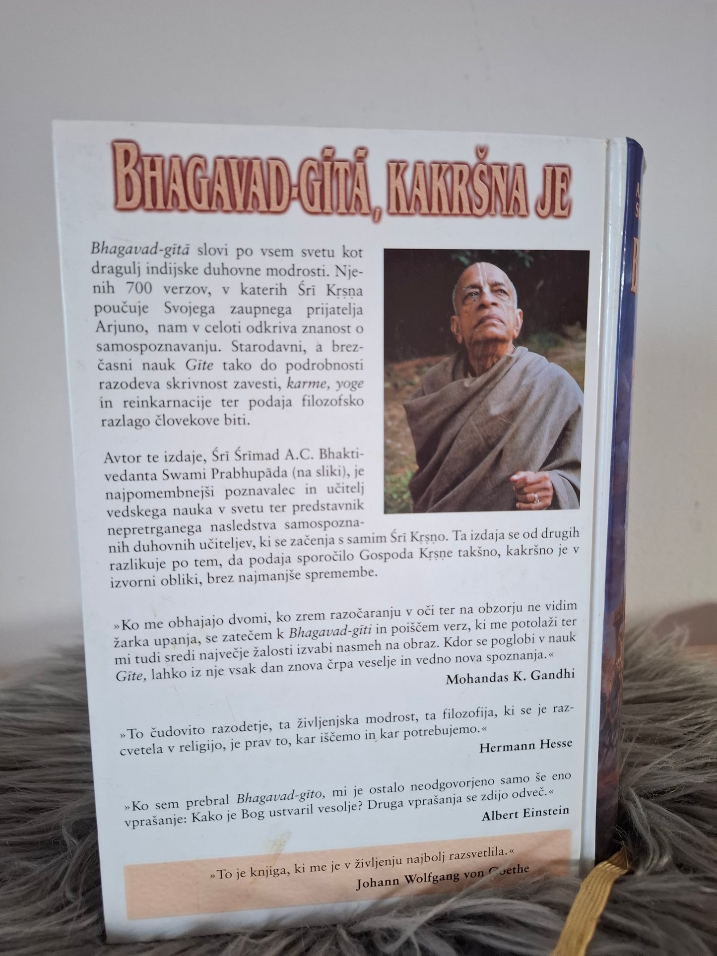 Bhagavad - Gita Kakršna je Šri Šrimad A. C.Bhaktivedanta Swami Prabhupada