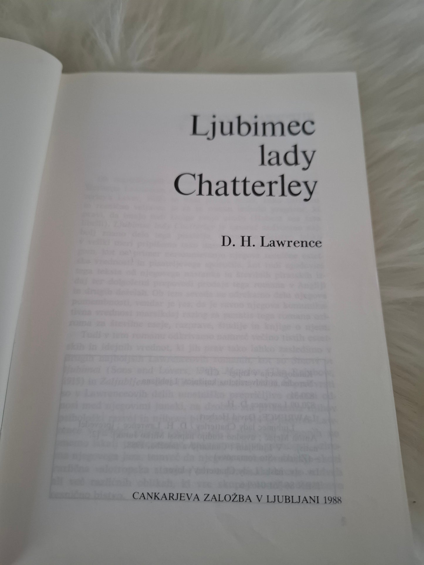 Ljubimec lady Chatterley D. H. Lawrence