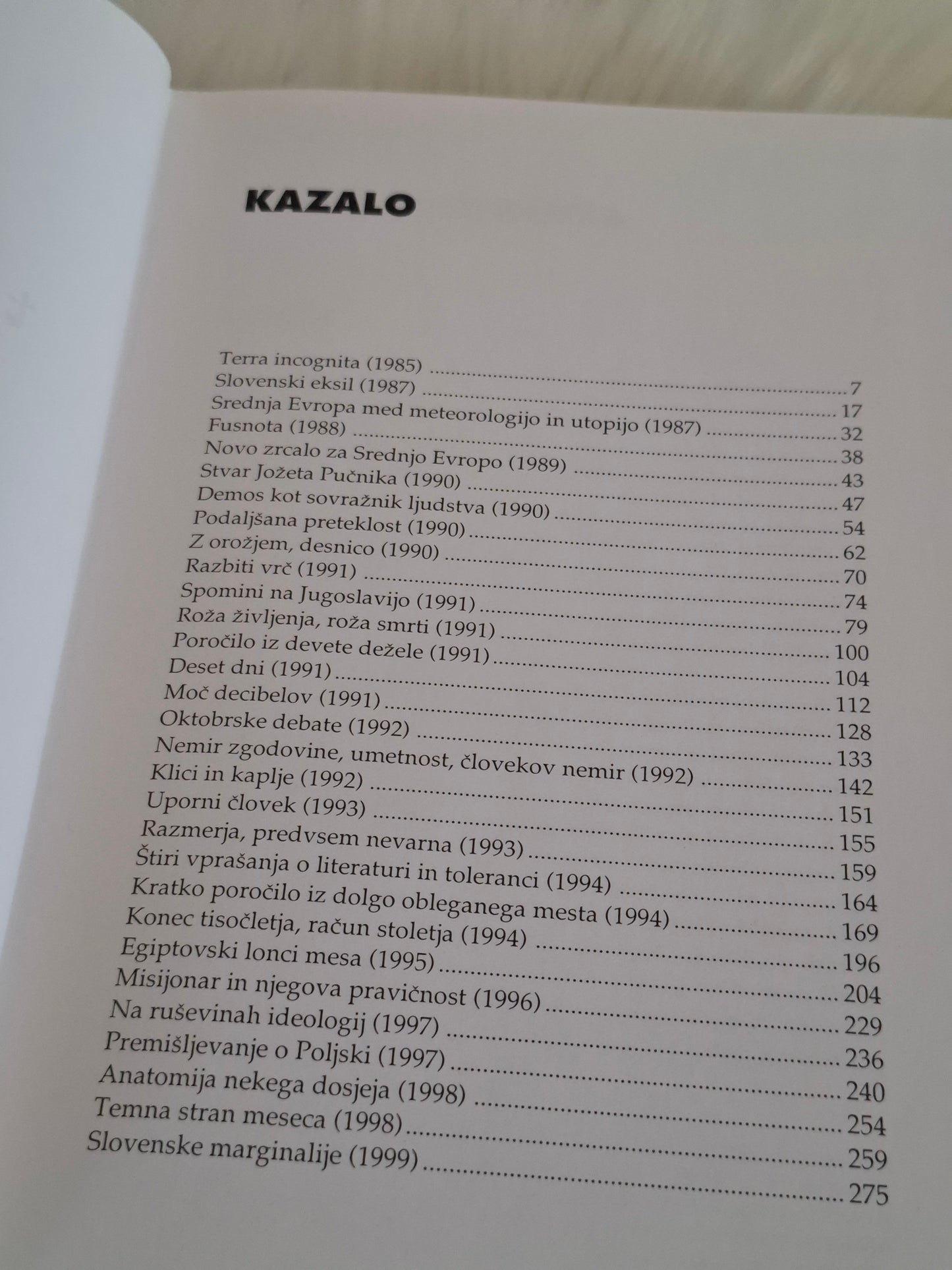 Konec tisočletja, račun stoletja Drago Jančar