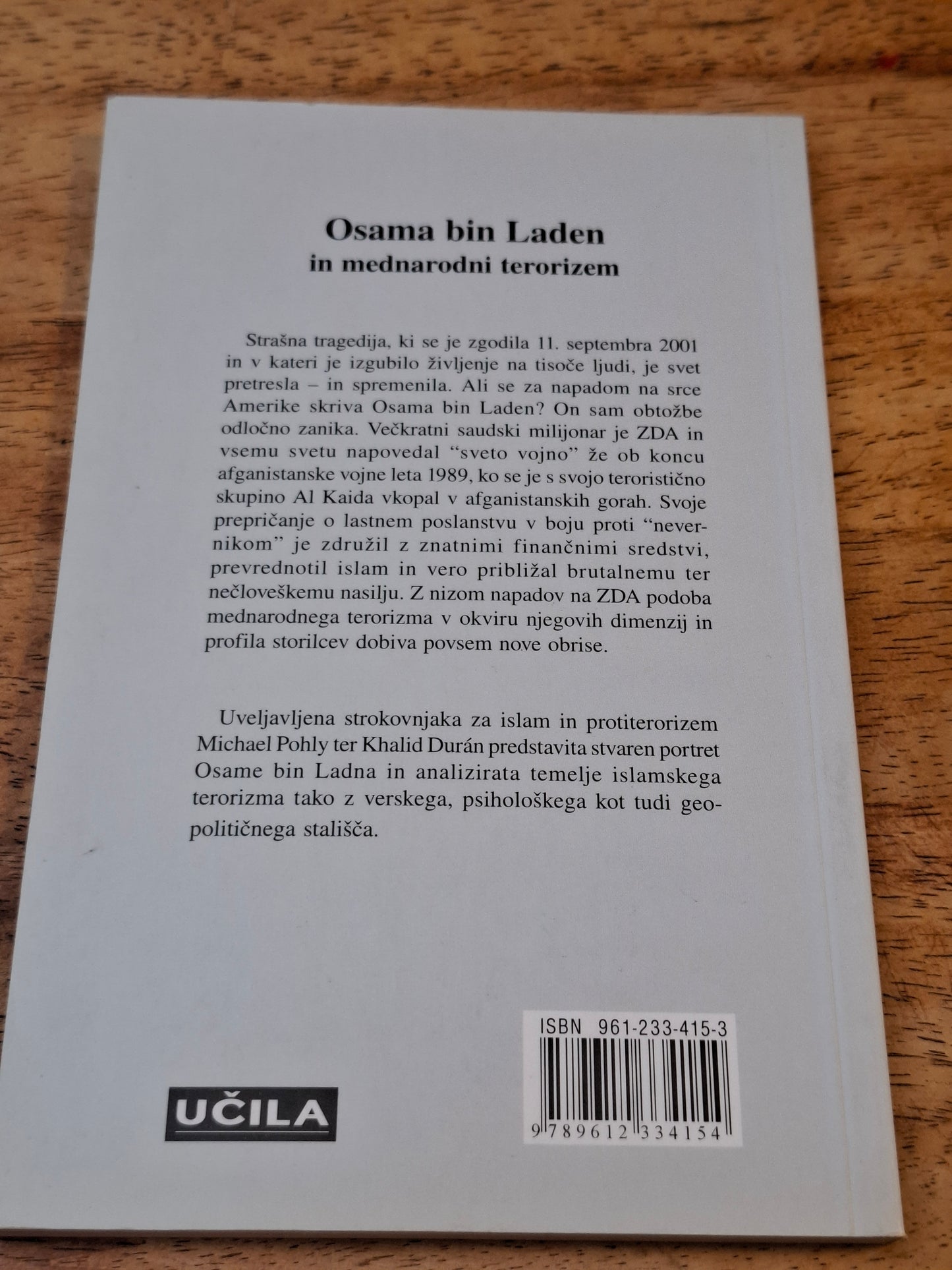 Osama Bin Laden in mednarodni terorizem Michael Pohly Khalid Duran