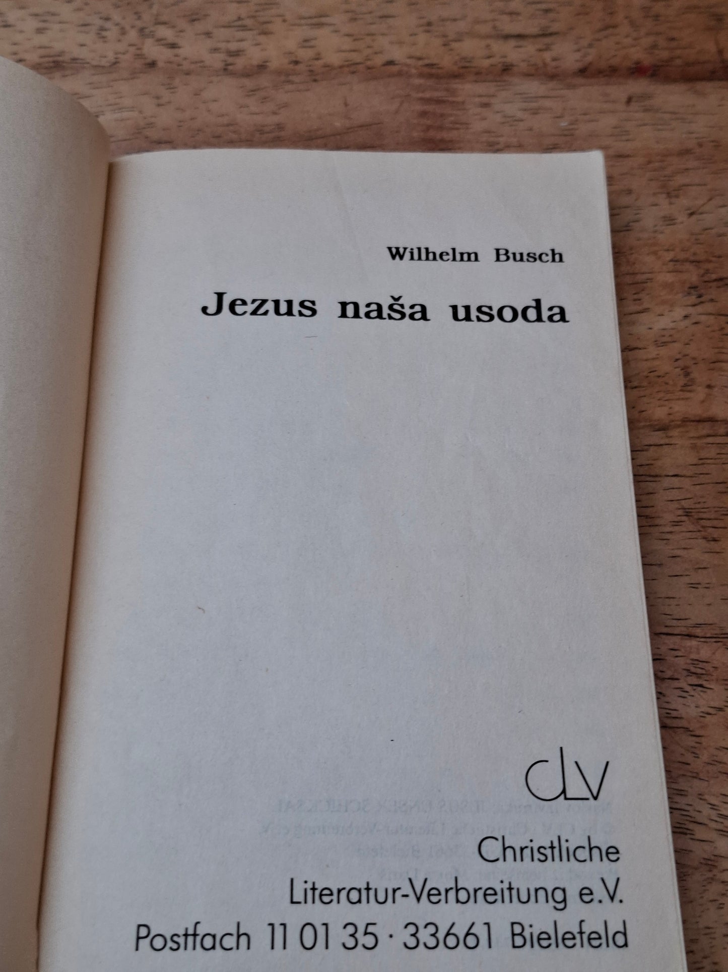 Jezus naša usoda Wilhelm Busch