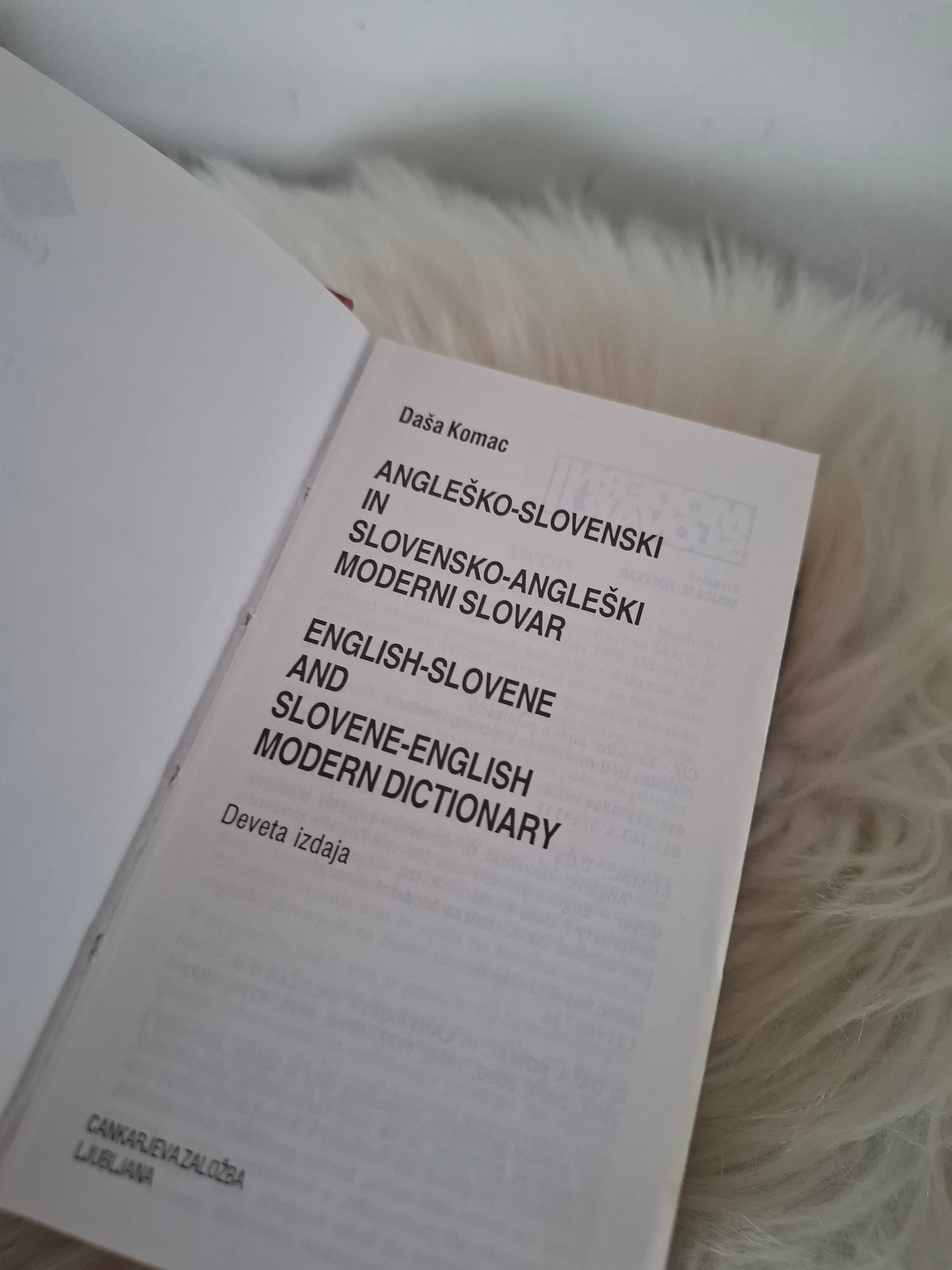 Dizionario italiano sloveno Italijansko slovenski slovar dr. Vojteh Strnad dr. Anton Debeljak