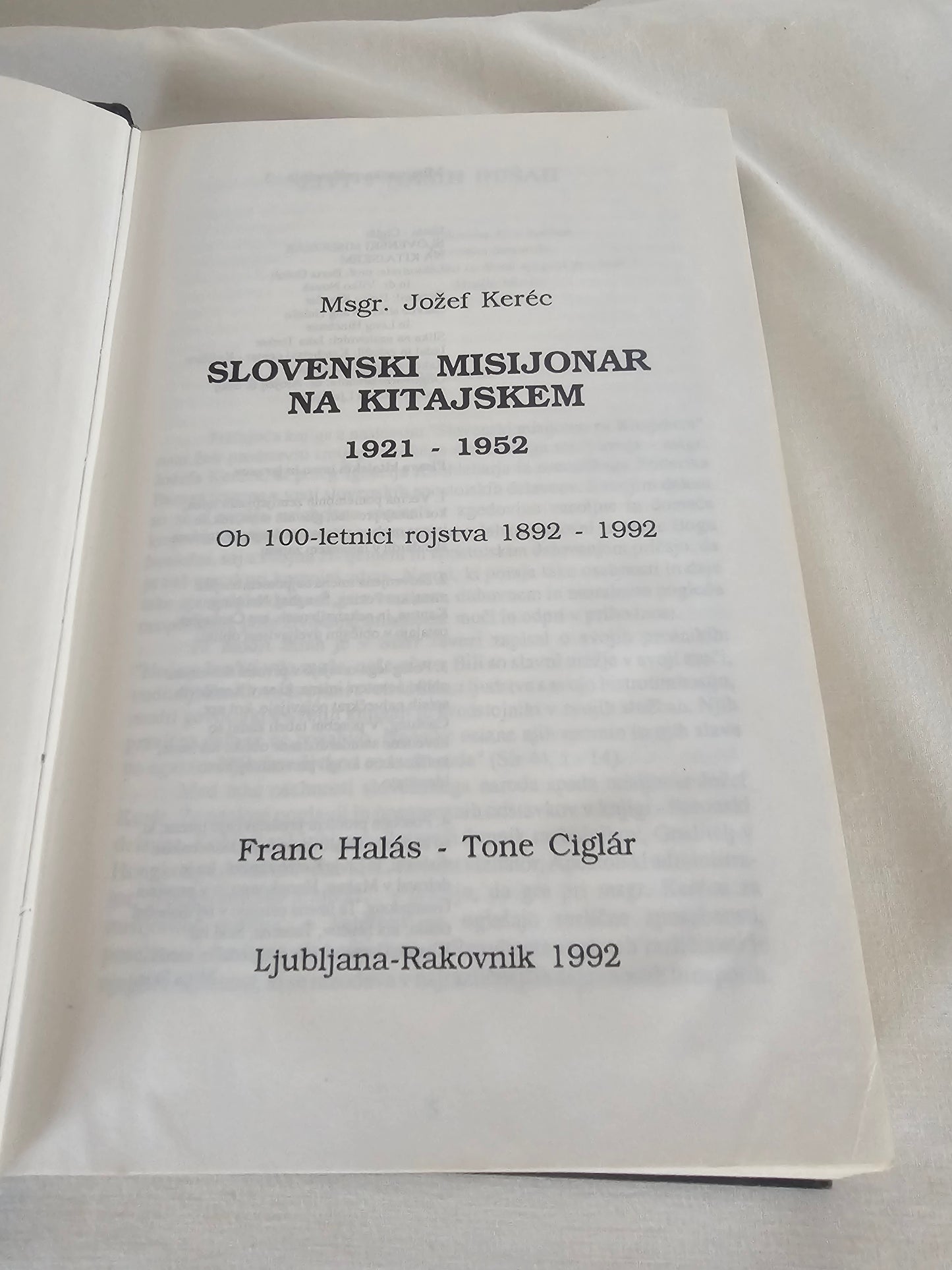 Slovenski misijonar na Kitajskem Jožef Kerec