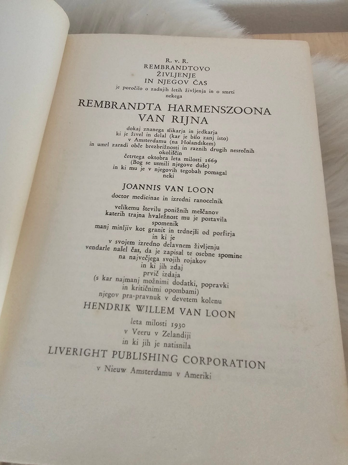 Rembrandt njegovo življenje in njegov čas Hendrik Willem Van Loon
