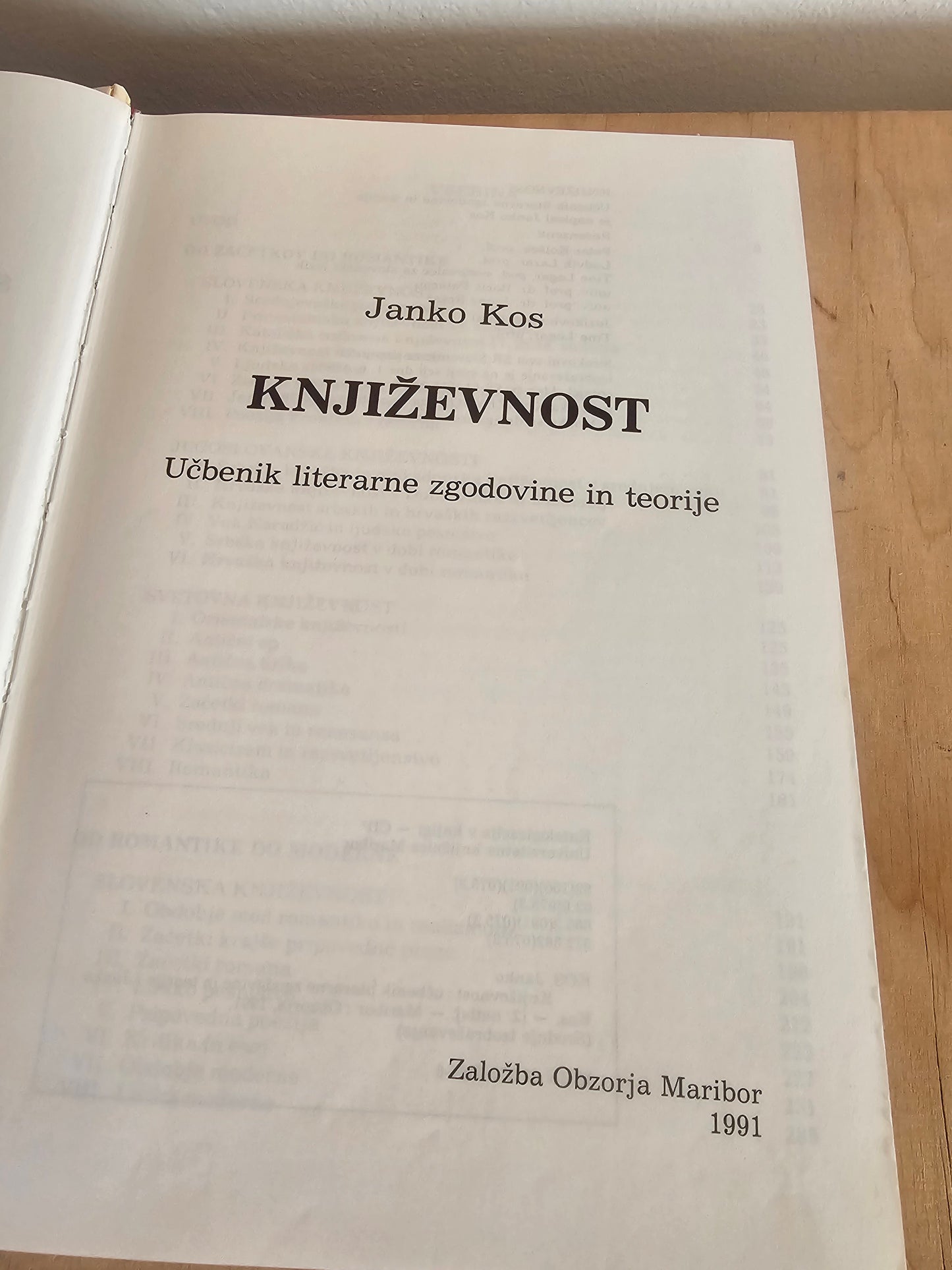 Književnost Janko Kos