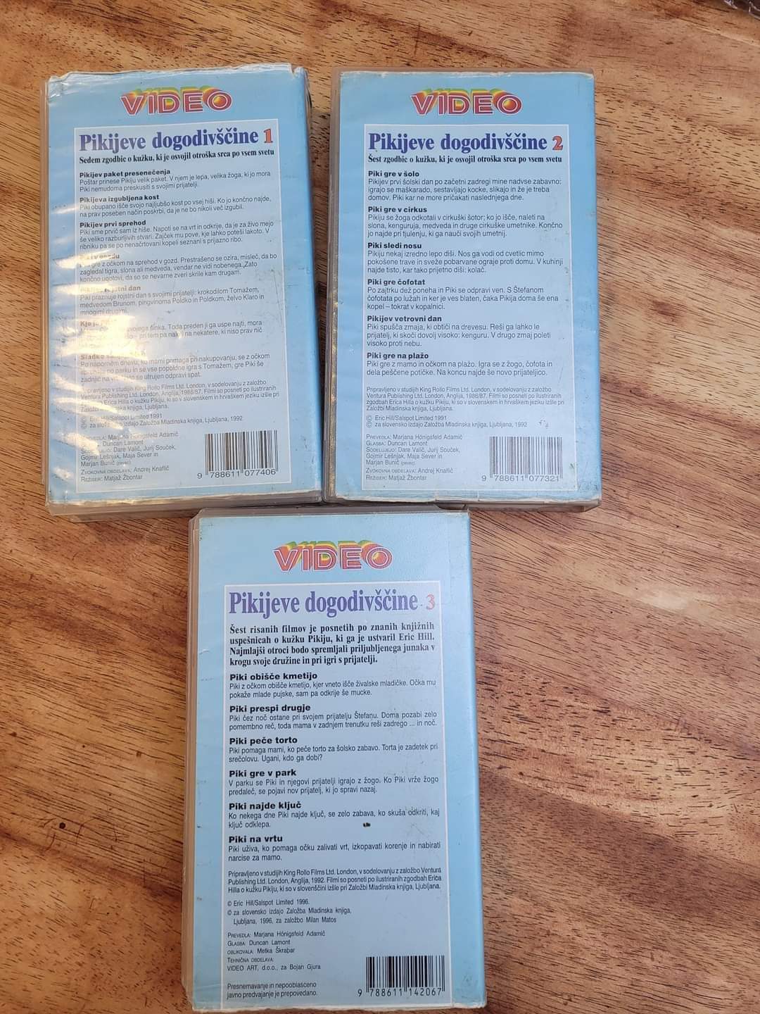 Pikijeve dogodivšćine Videokasete Eric Hill