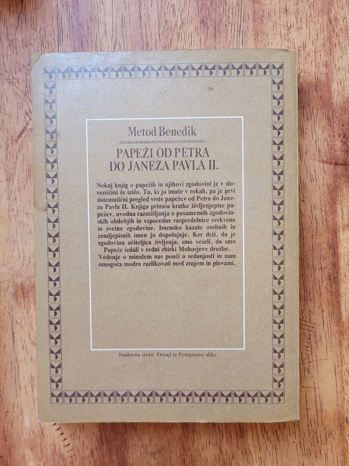 Papeži od Petra do Janeza 2. Metod Benedik