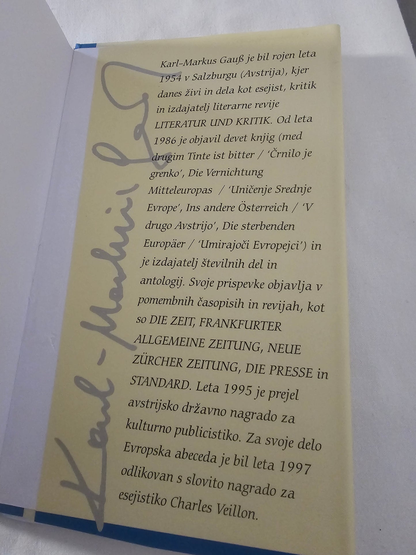 Evropska abeceda, Karl Markus