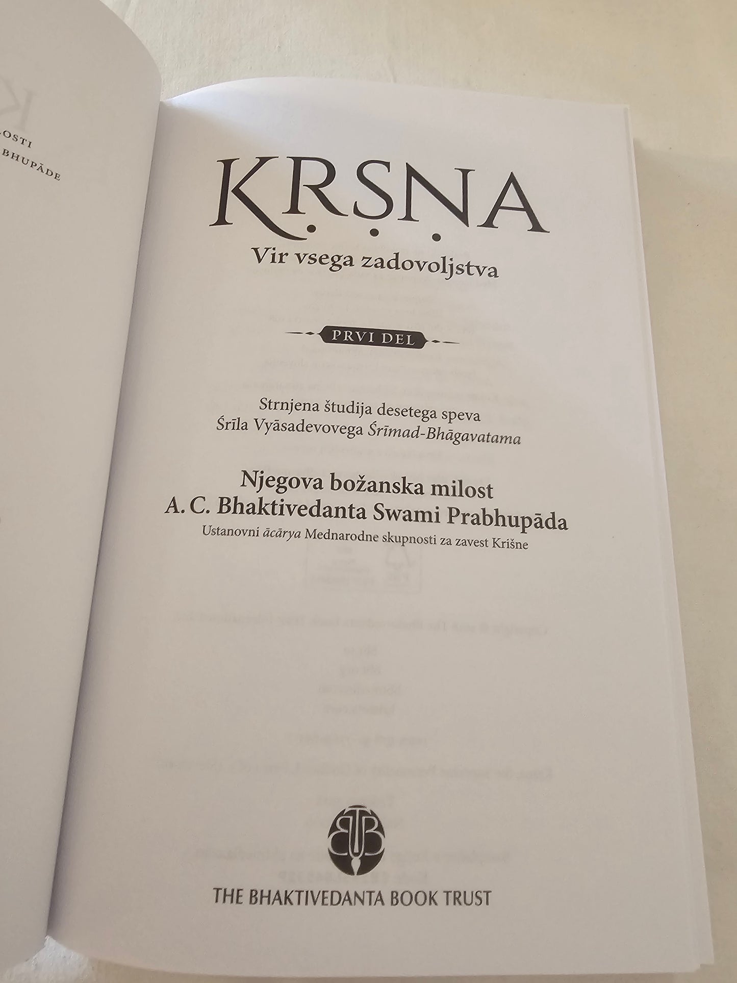 Krsna Vir vsega zadovoljstva A. C. Bhaktivedanta Swami Prabhupada