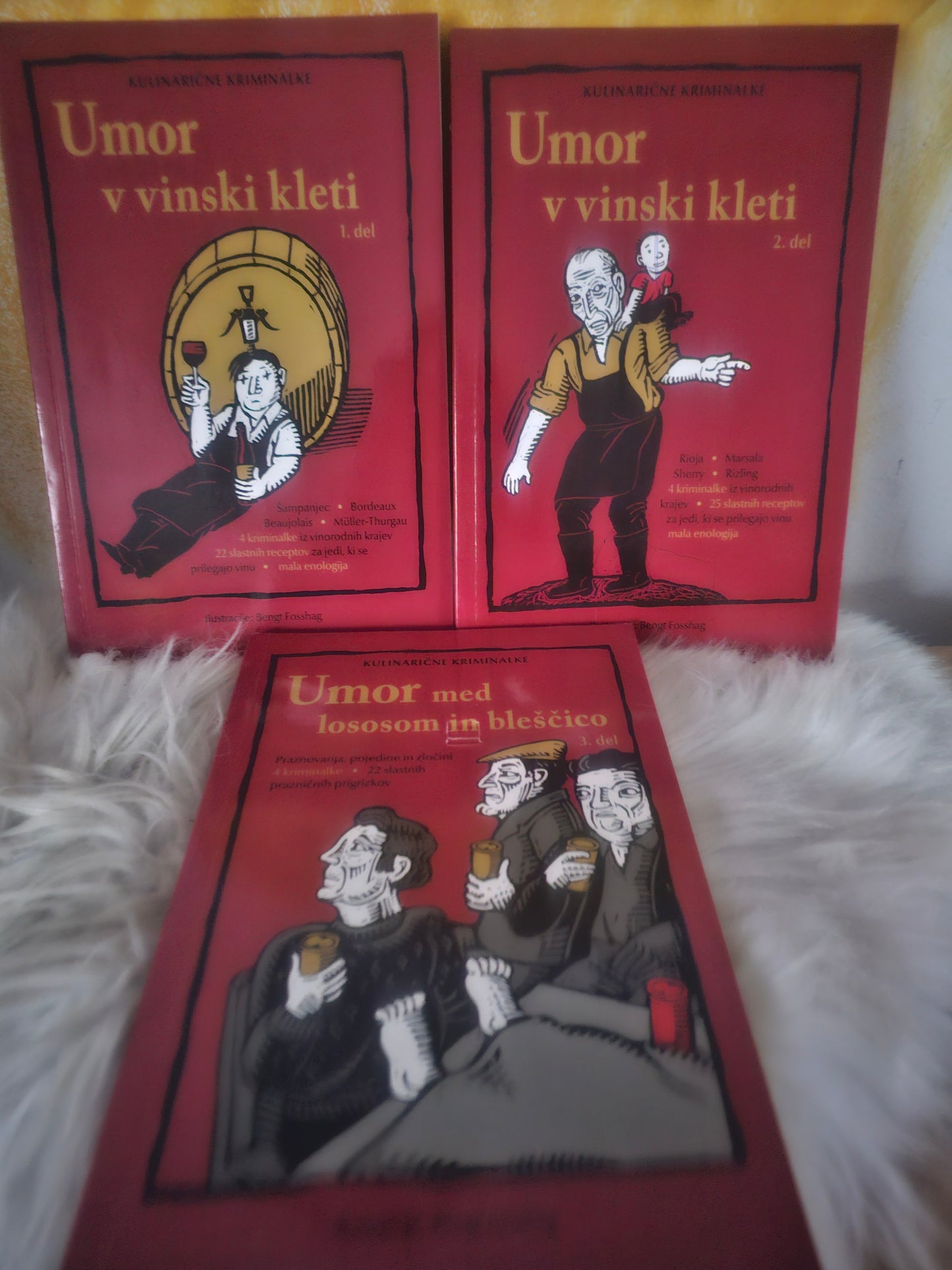 Umor v vinski kleti 1,2, Umor med lososom in bleščico  Arkadija