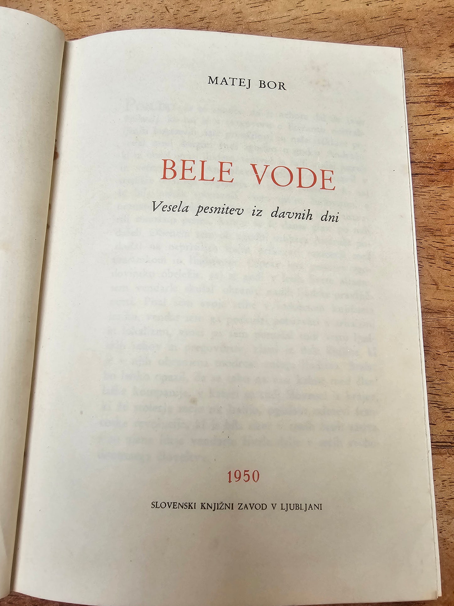 Bele vode, Matej Bor