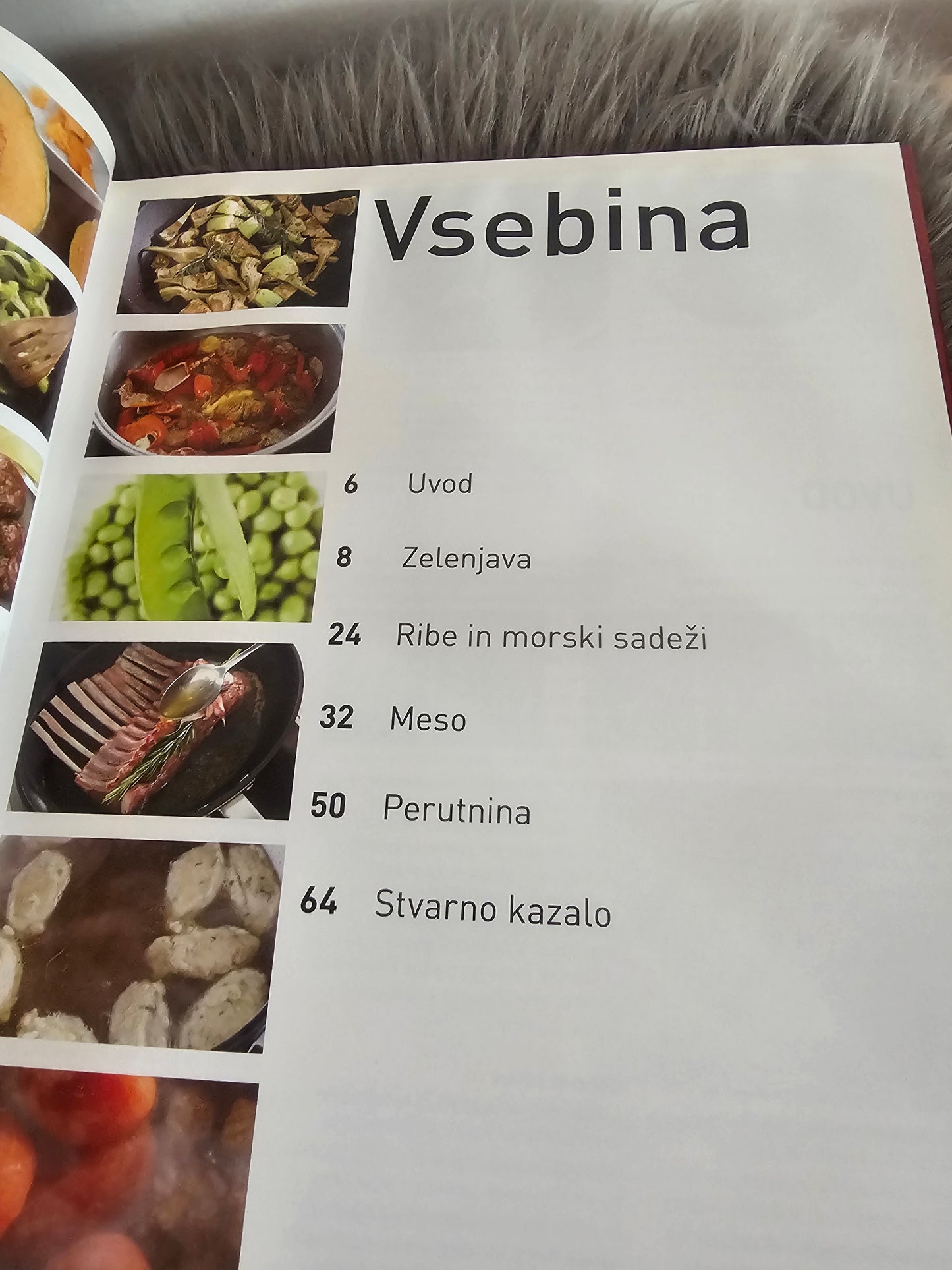 Zbirka kuharic:    - Meso   - Sladice,   - Zelenjava,   - Enolončnice,   - Solate Učila