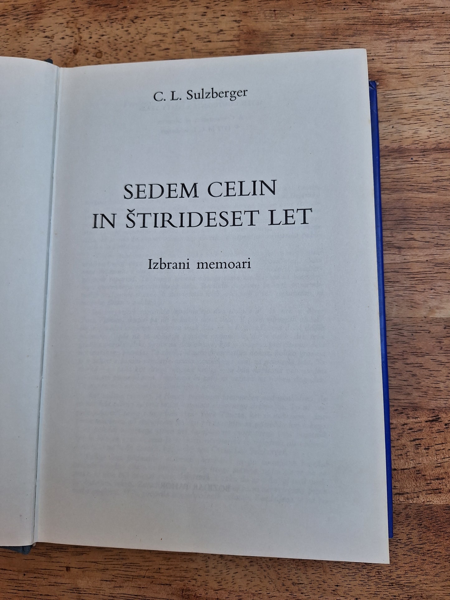 Sedem celin in štirideset let~C.L.Sulzberger.