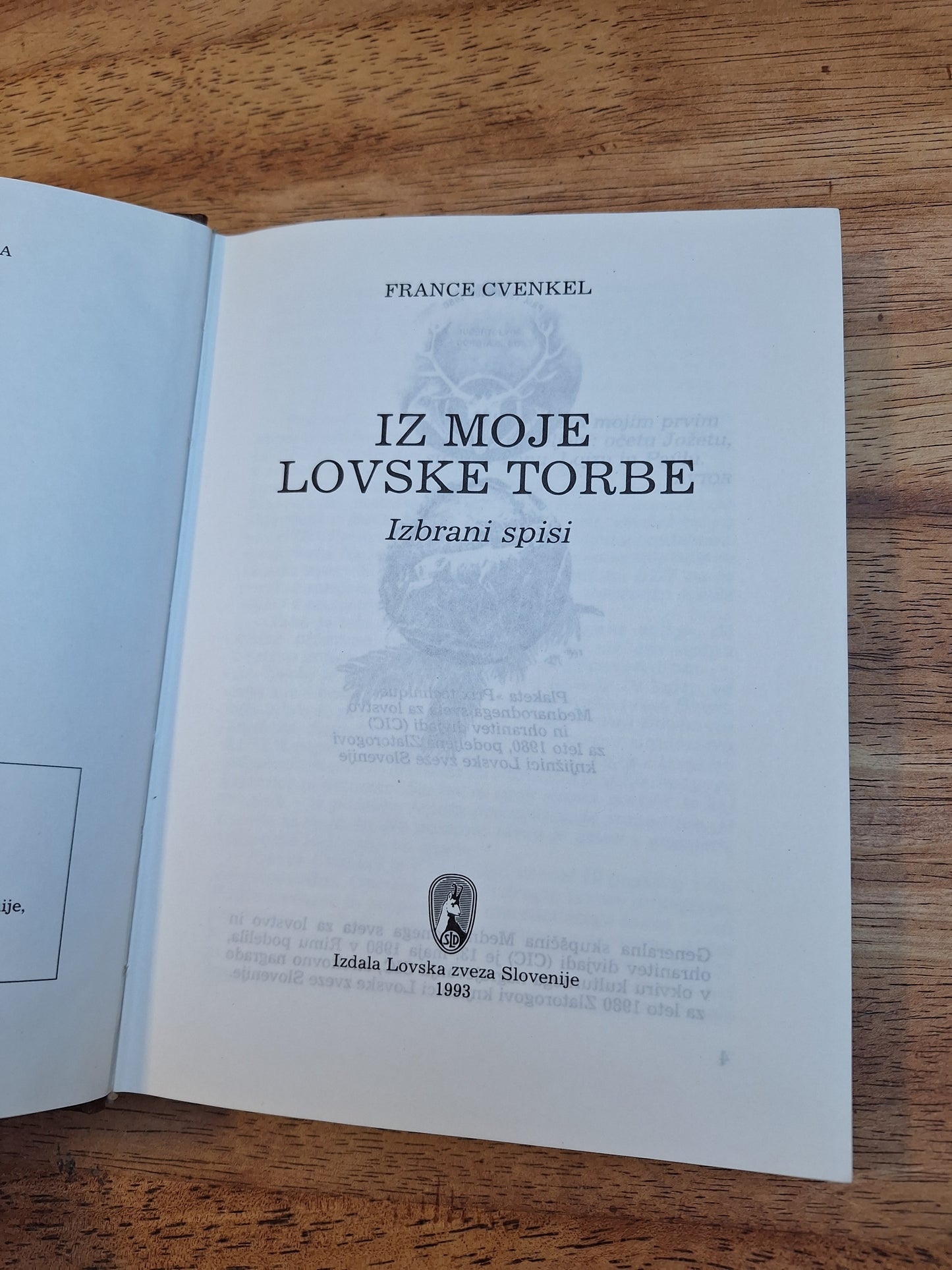 Iz moje lovske torbe France Cvenkel