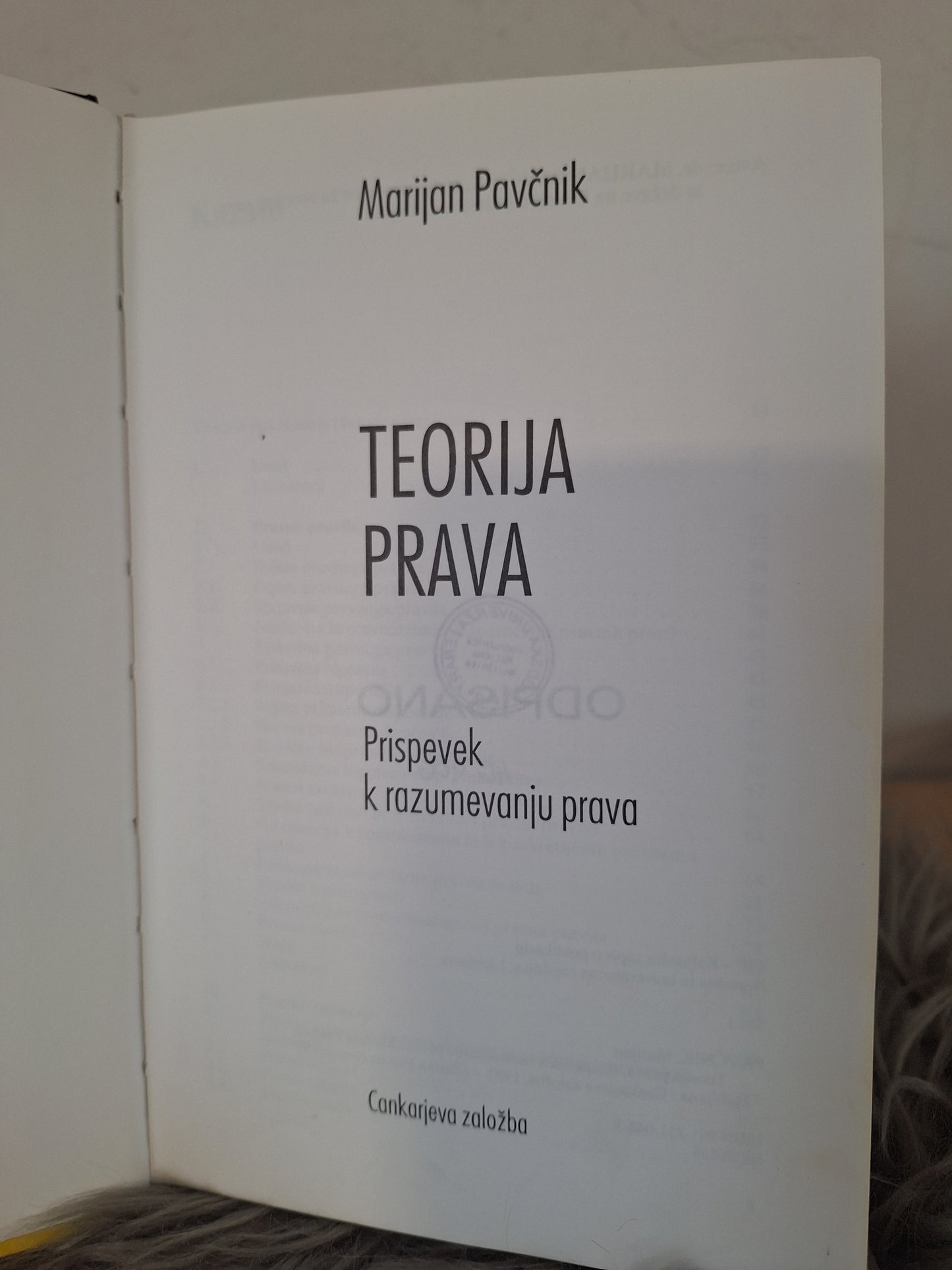 Teorija prava Marijan Pavčnik