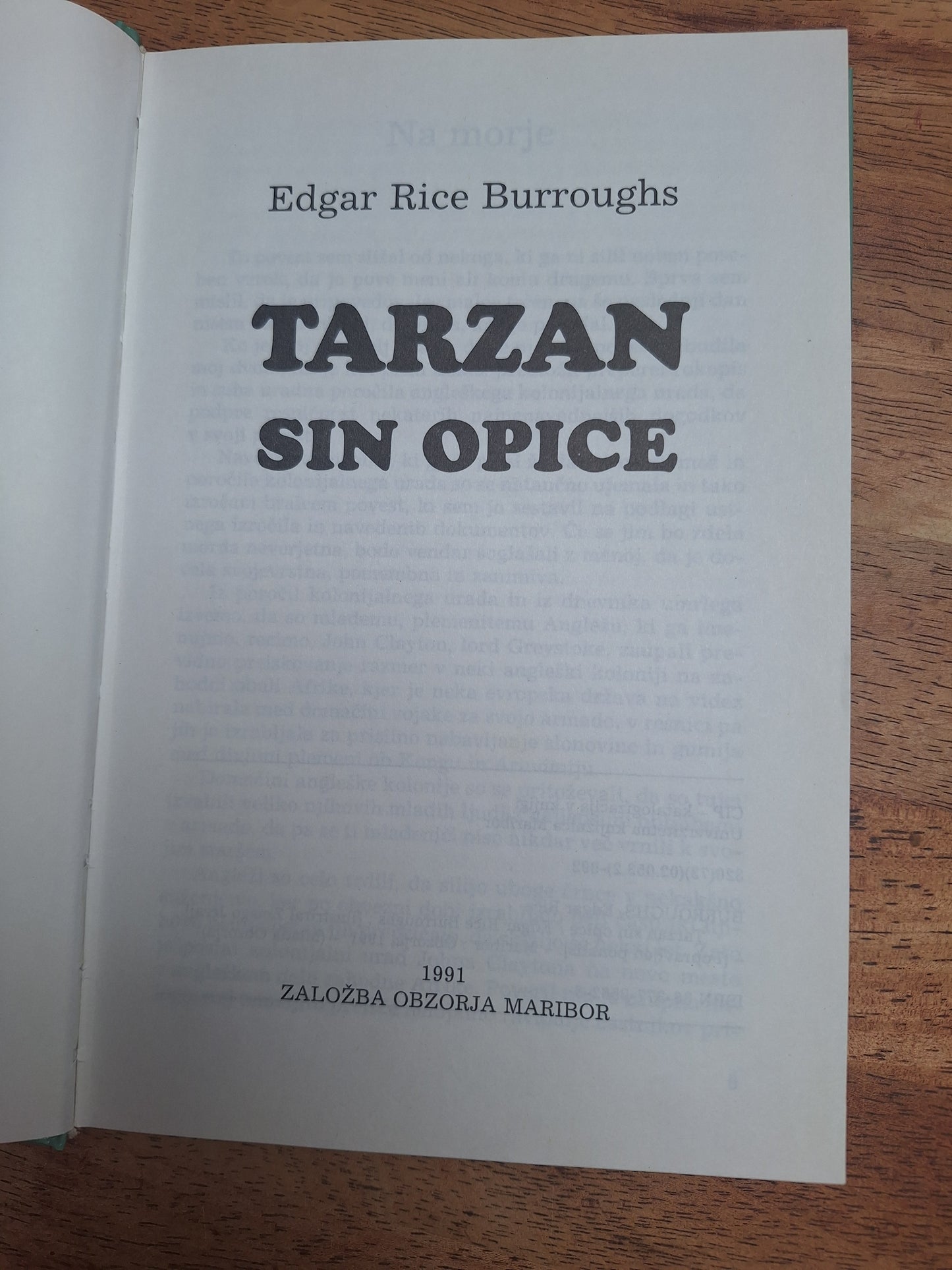 Tarzan, sin opice  Edgar Rice Burroughs