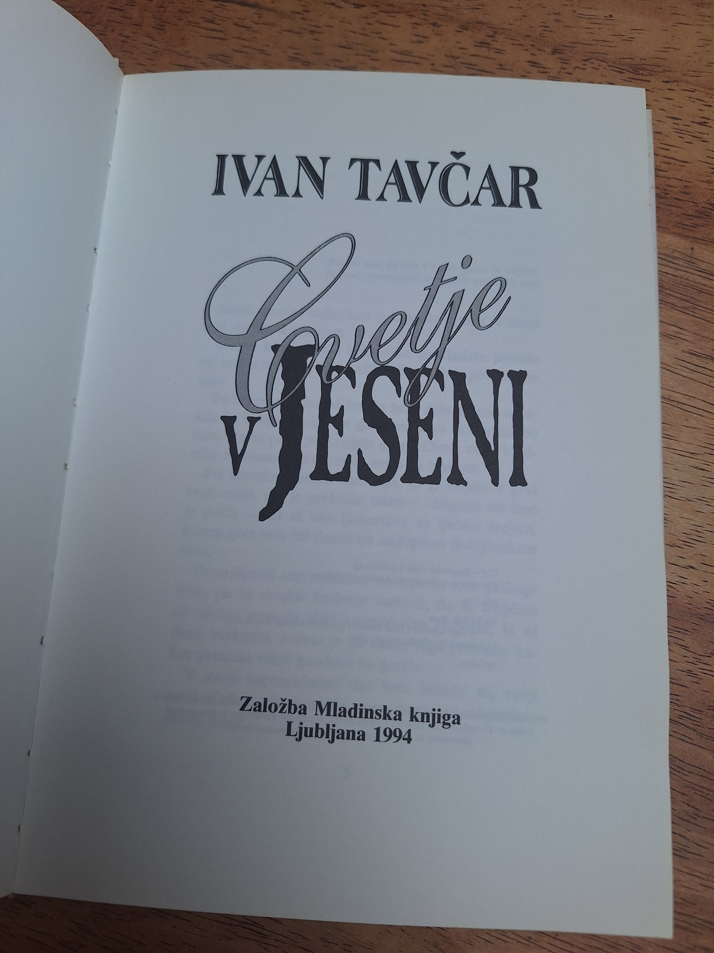 Cvetje v jeseni Ivan Tavčar