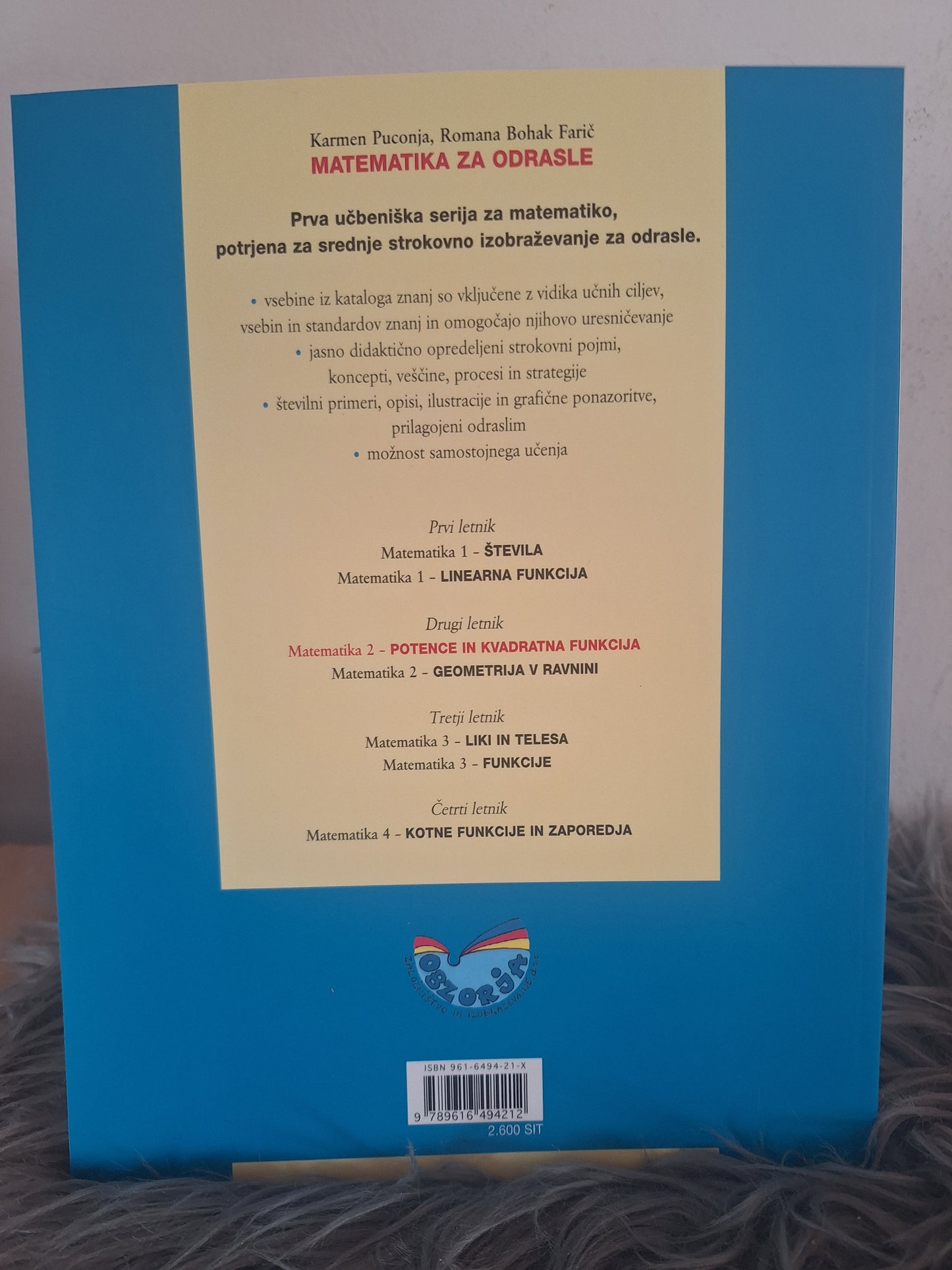 Matematika potence in kvadratna funkcija Romana Bohak Farič in Karmen Puconja