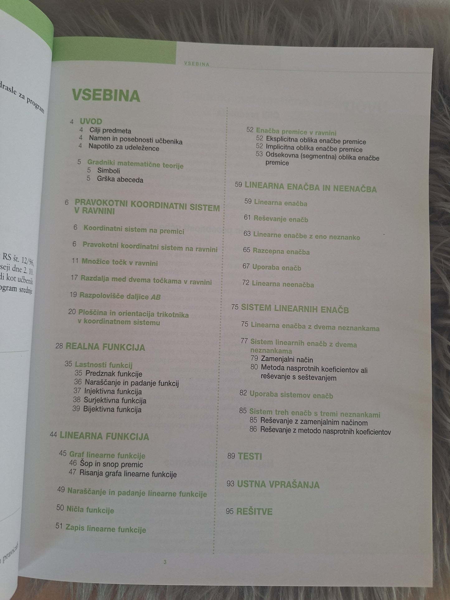 Matematika Linearna funkcija Romana Bohak Farič in Karmen Puconja