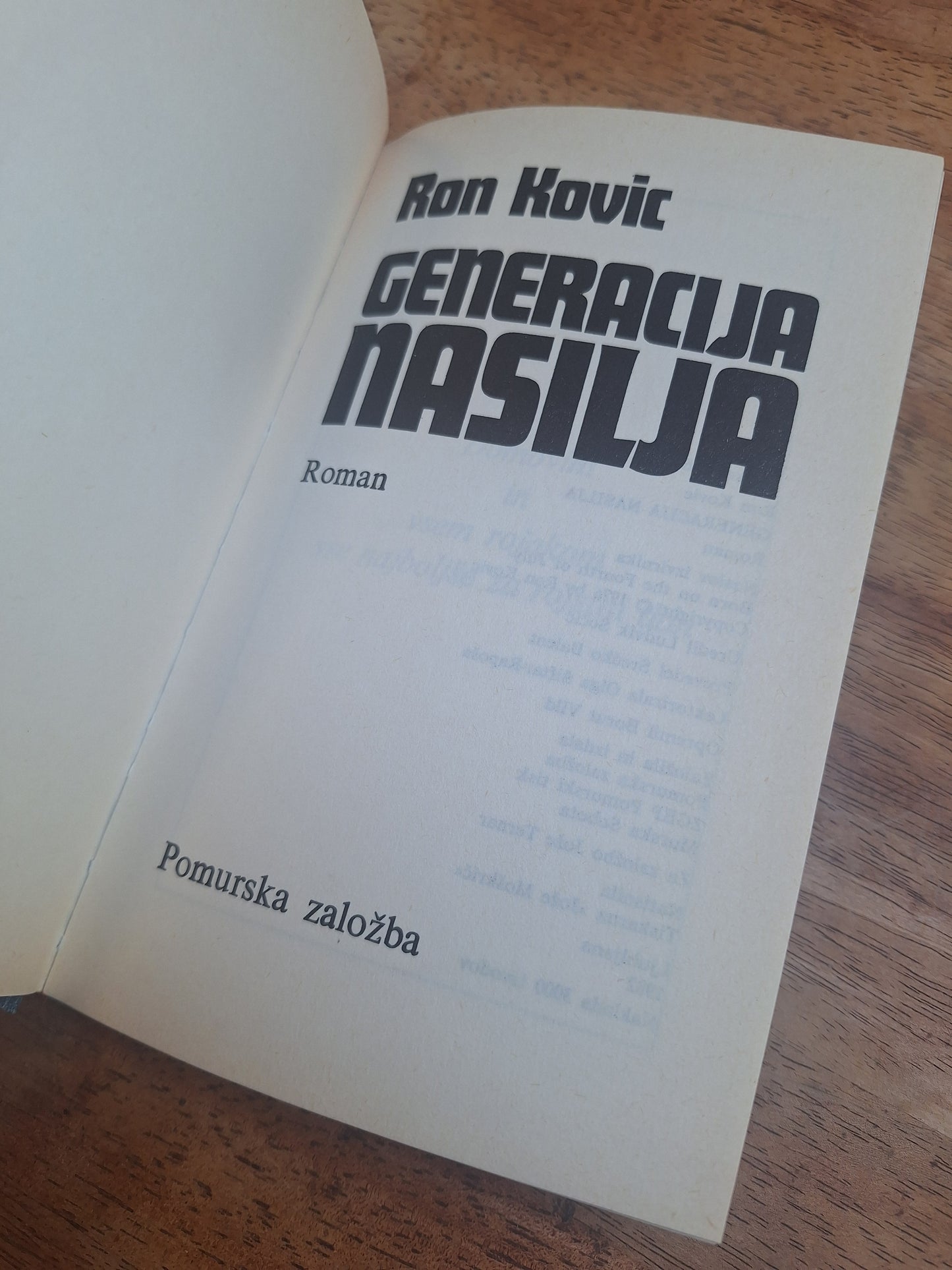 Generacija nasilja Ron Kovic