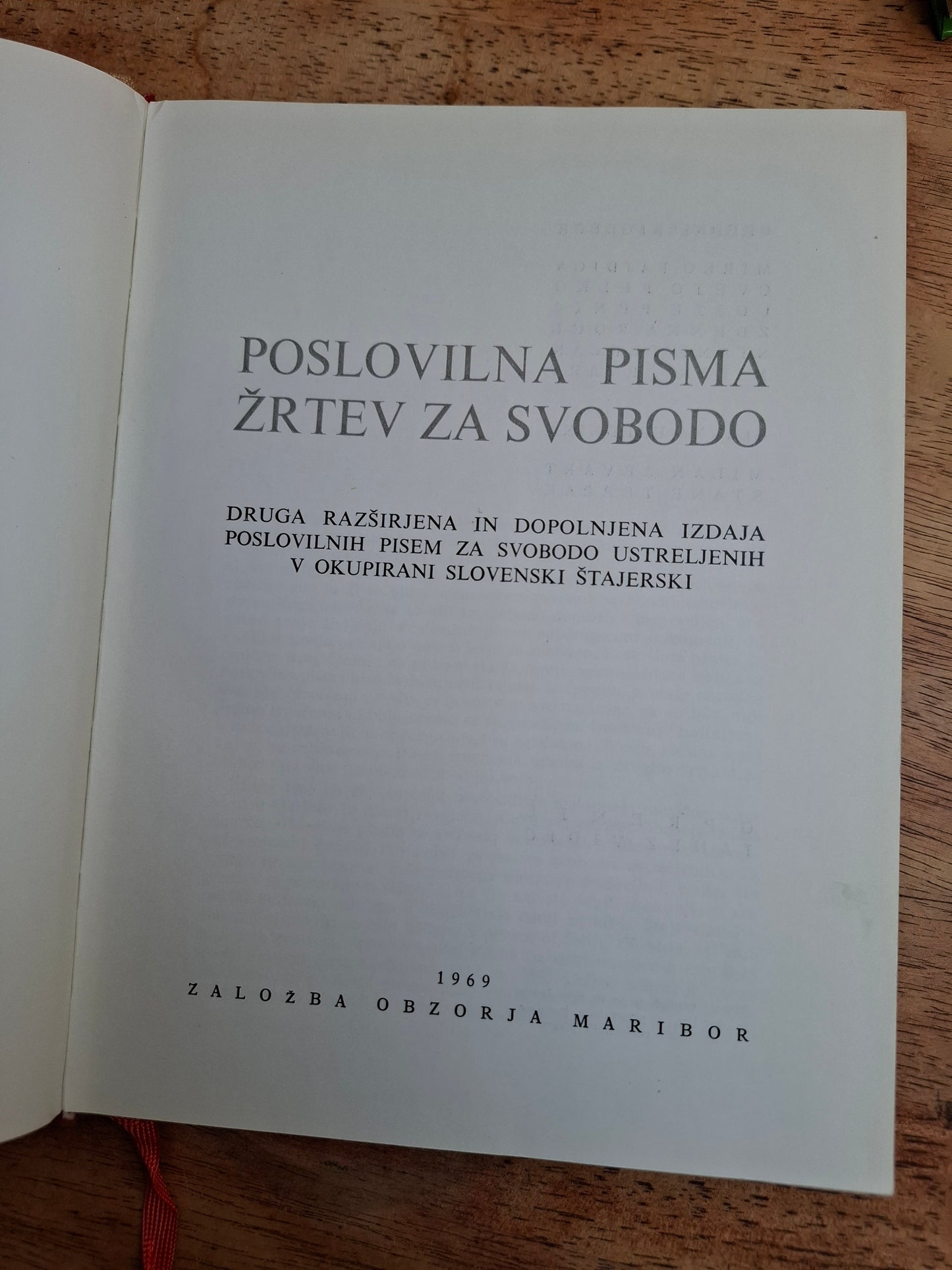 Poslovilna pisma žrtev za svobodo  Janez Vidic opremil