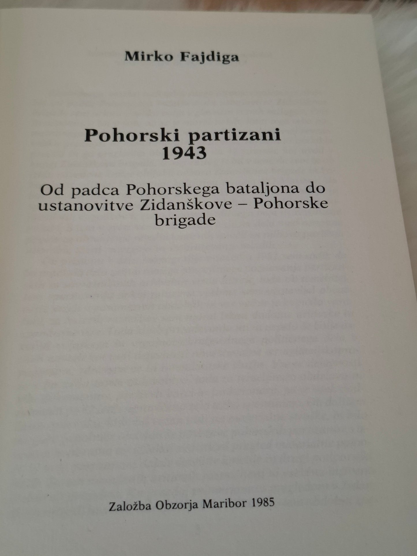 Pohorski partizani Mirko Fajdiga