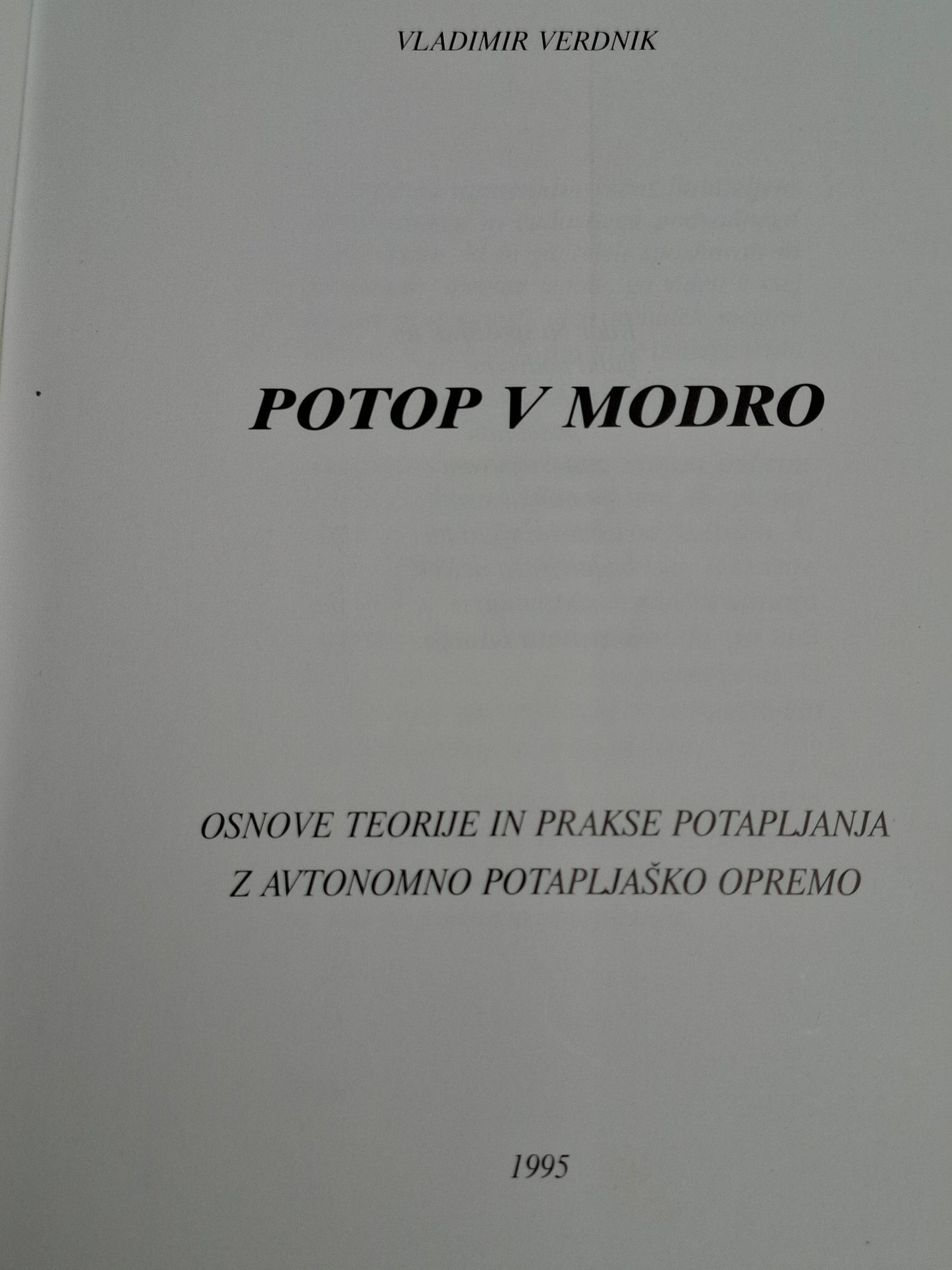 Potop v modro, Vladimir Verdnik