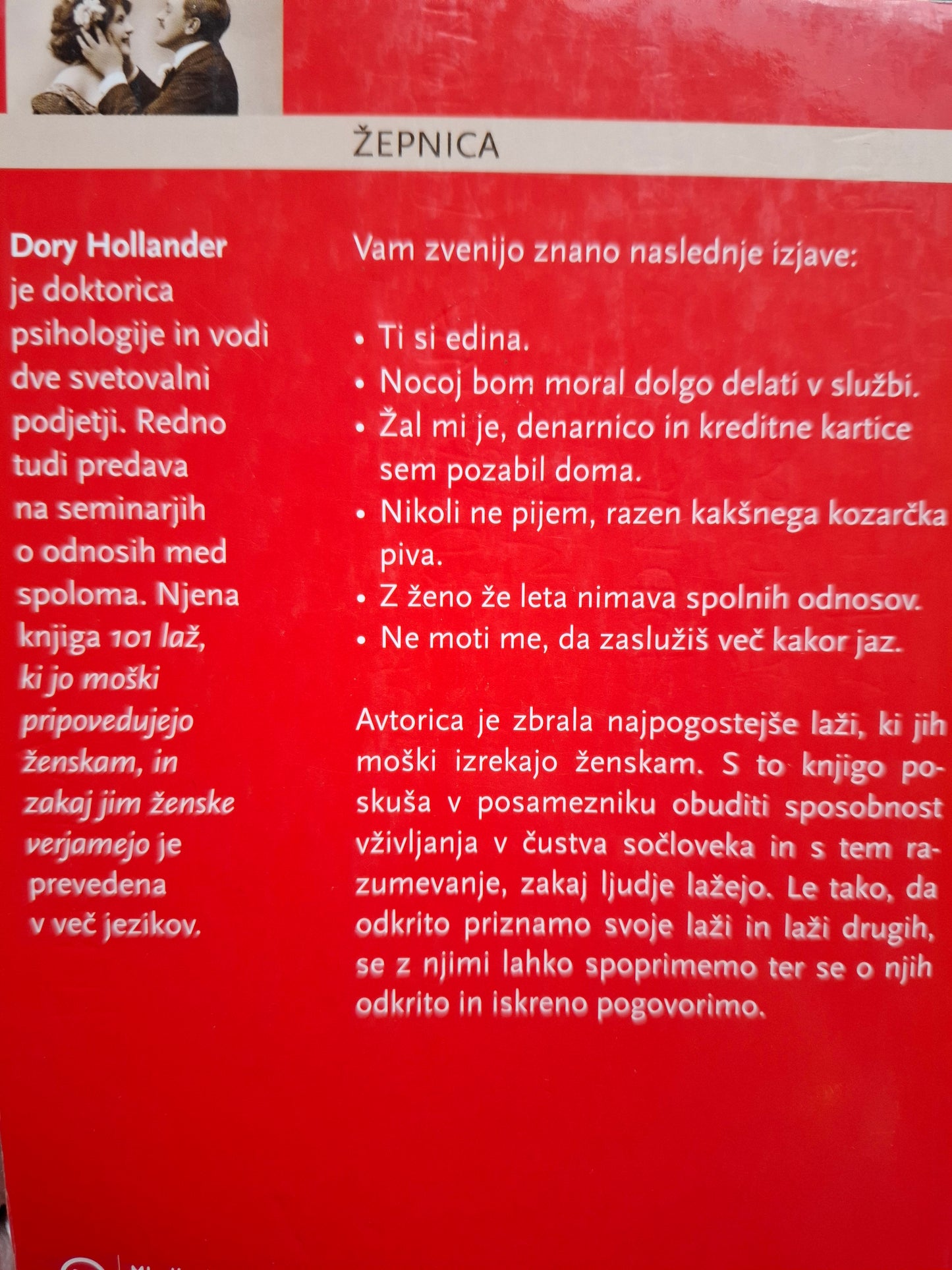 101 laž, ki jih pripovedujejo moški pripovedujejo ženskam in zakaj jim ženske verjamejo dr. Dory Hollander