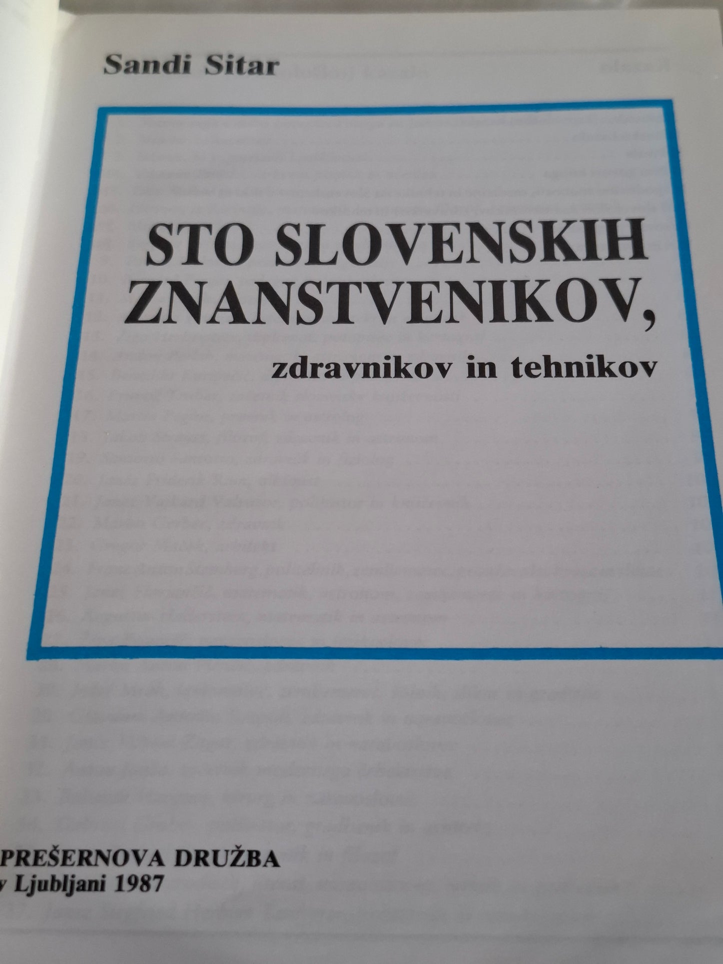 Sto slovenkih znanstvenikov Sandi Sitar