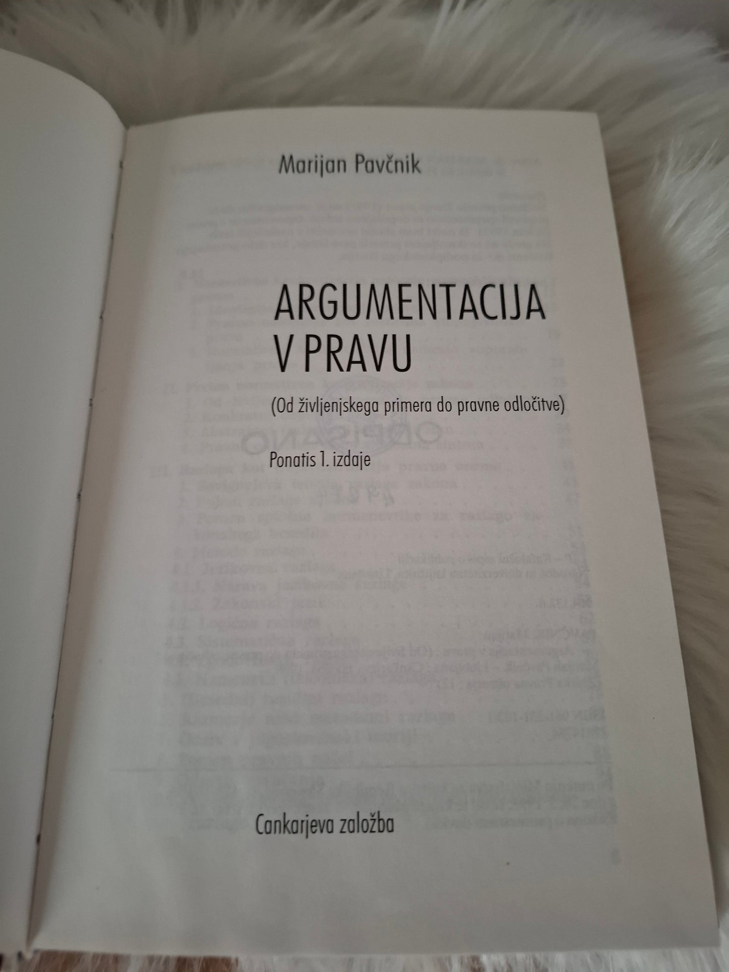 Argumentacija v pravu Marijan Pavčnik