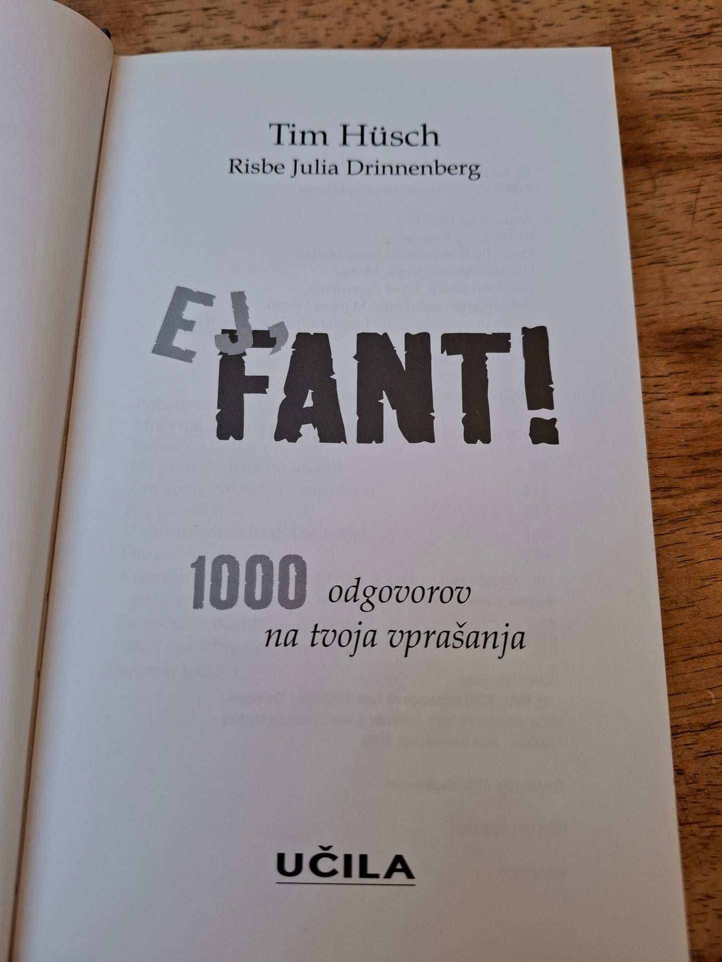 Ej, fant, 1000 odgovorov na tvoja vprašanja, Tim Husch