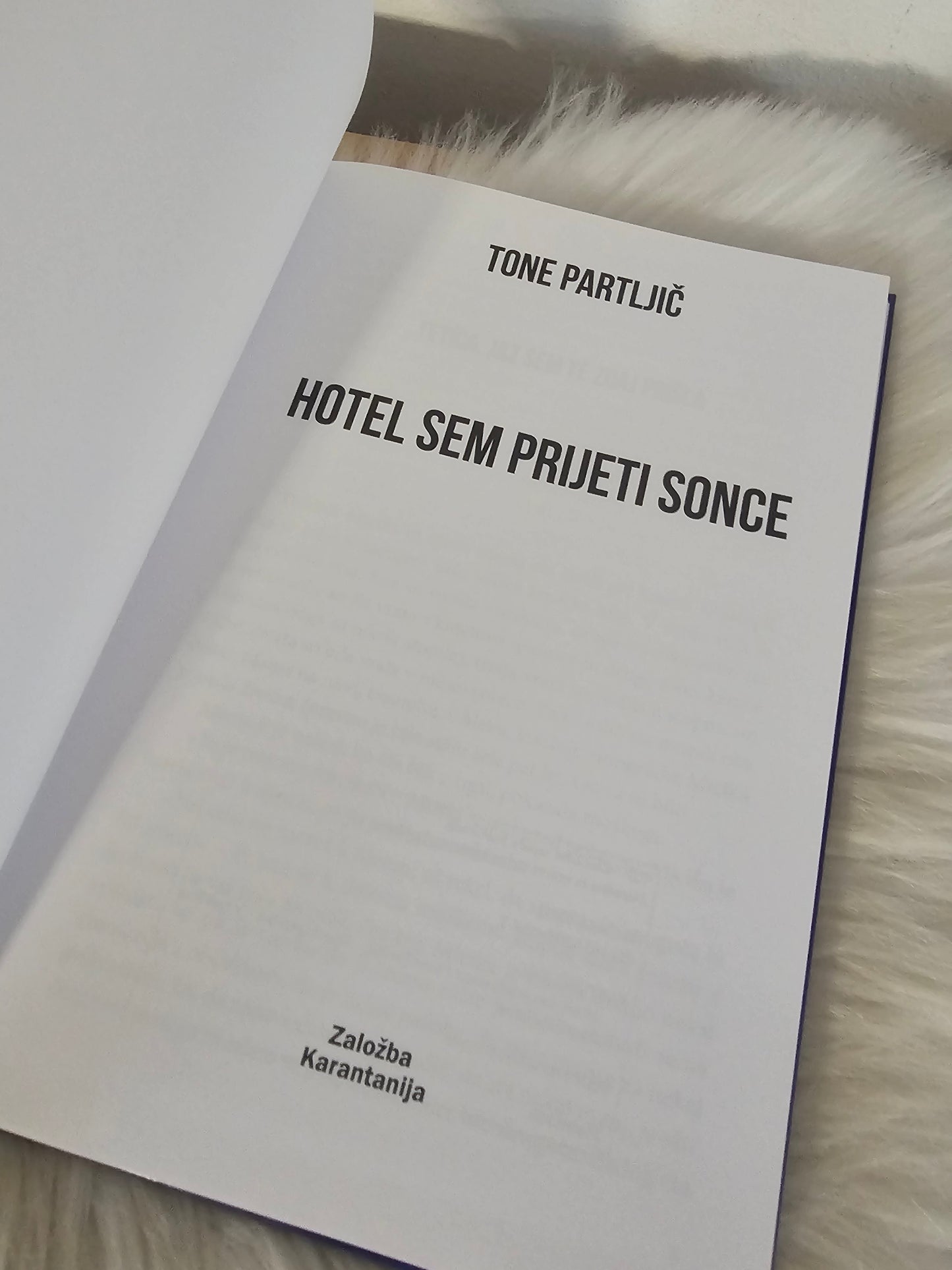 Hotel sem prijeti sonce Tone Partljič