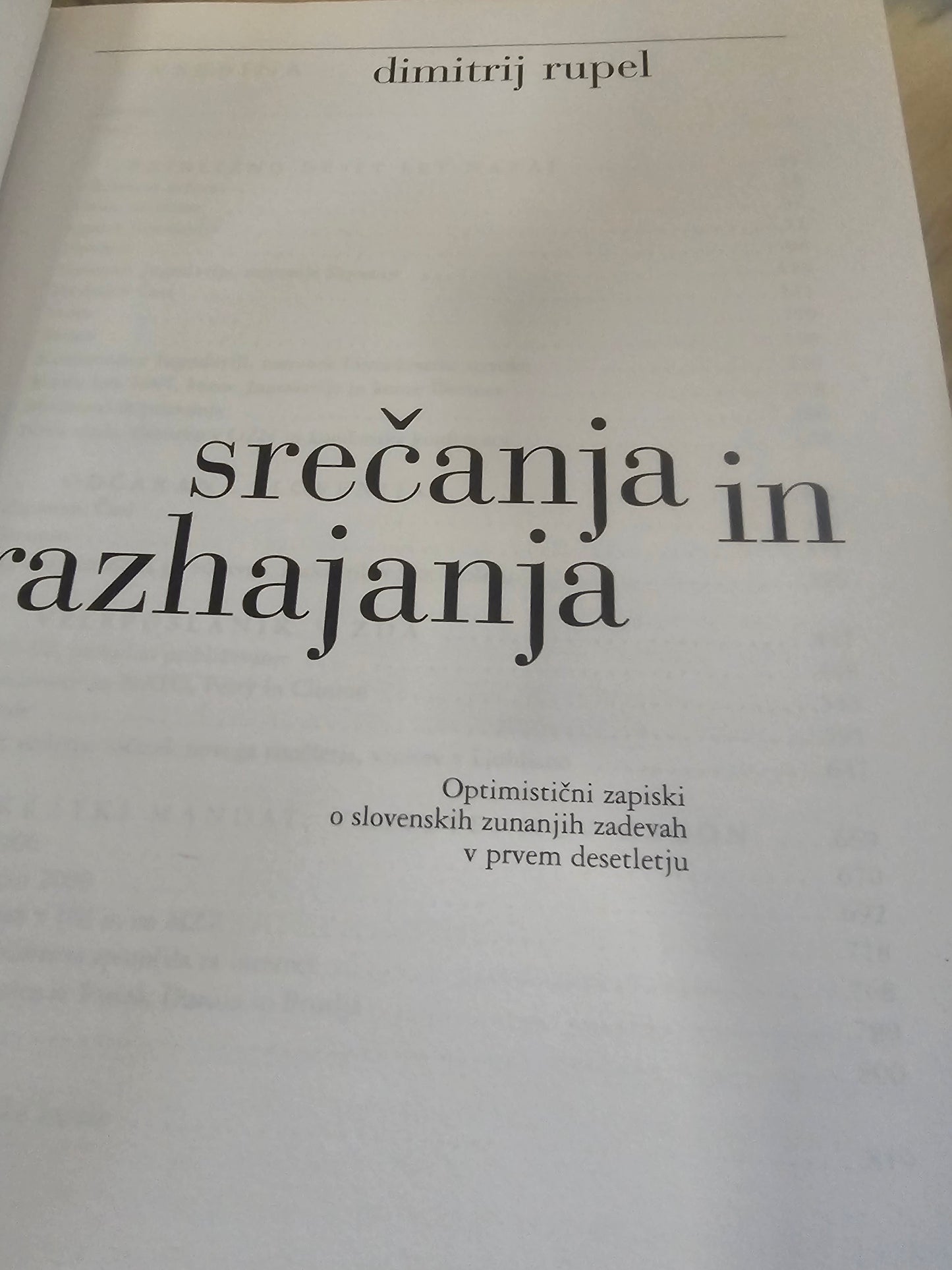 Srečanja in razhajanja Dimitrij Rupel