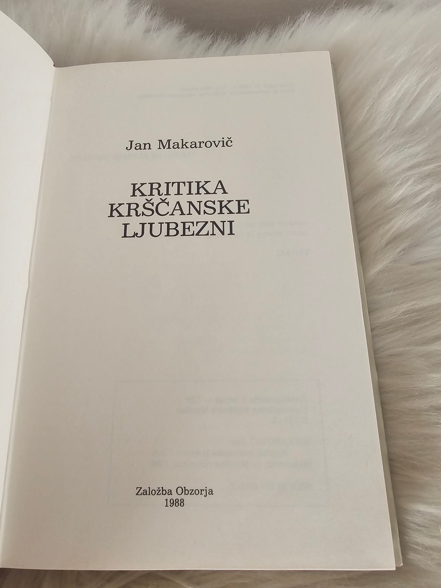 Kritika krščanske ljubezni Jan Makarovič