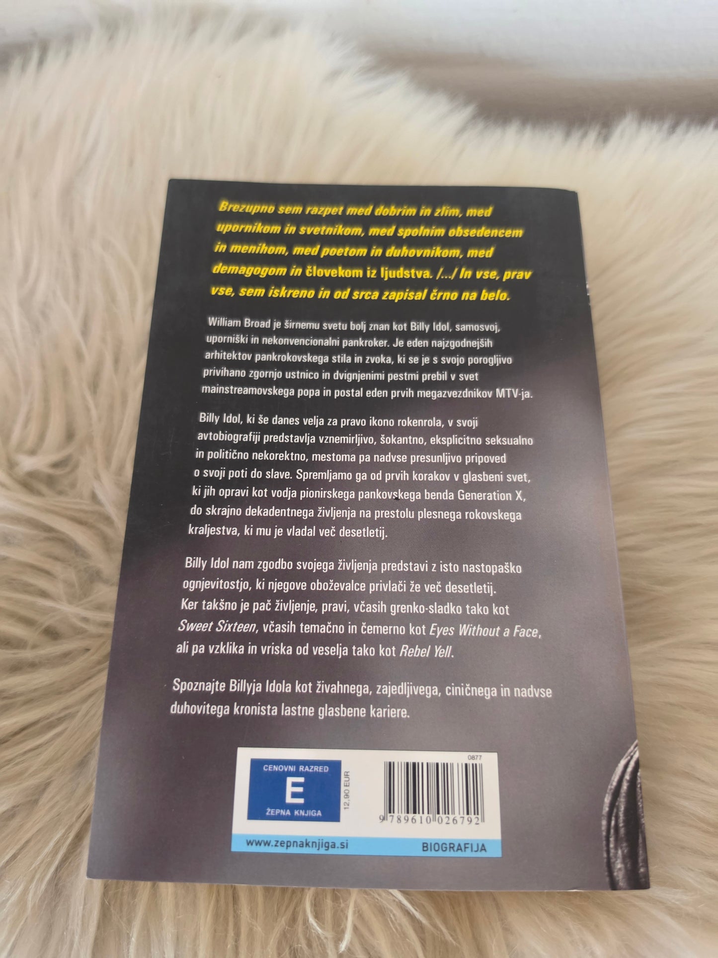 Avtobiografija Billy Idol Plešem sam s seboj Učila