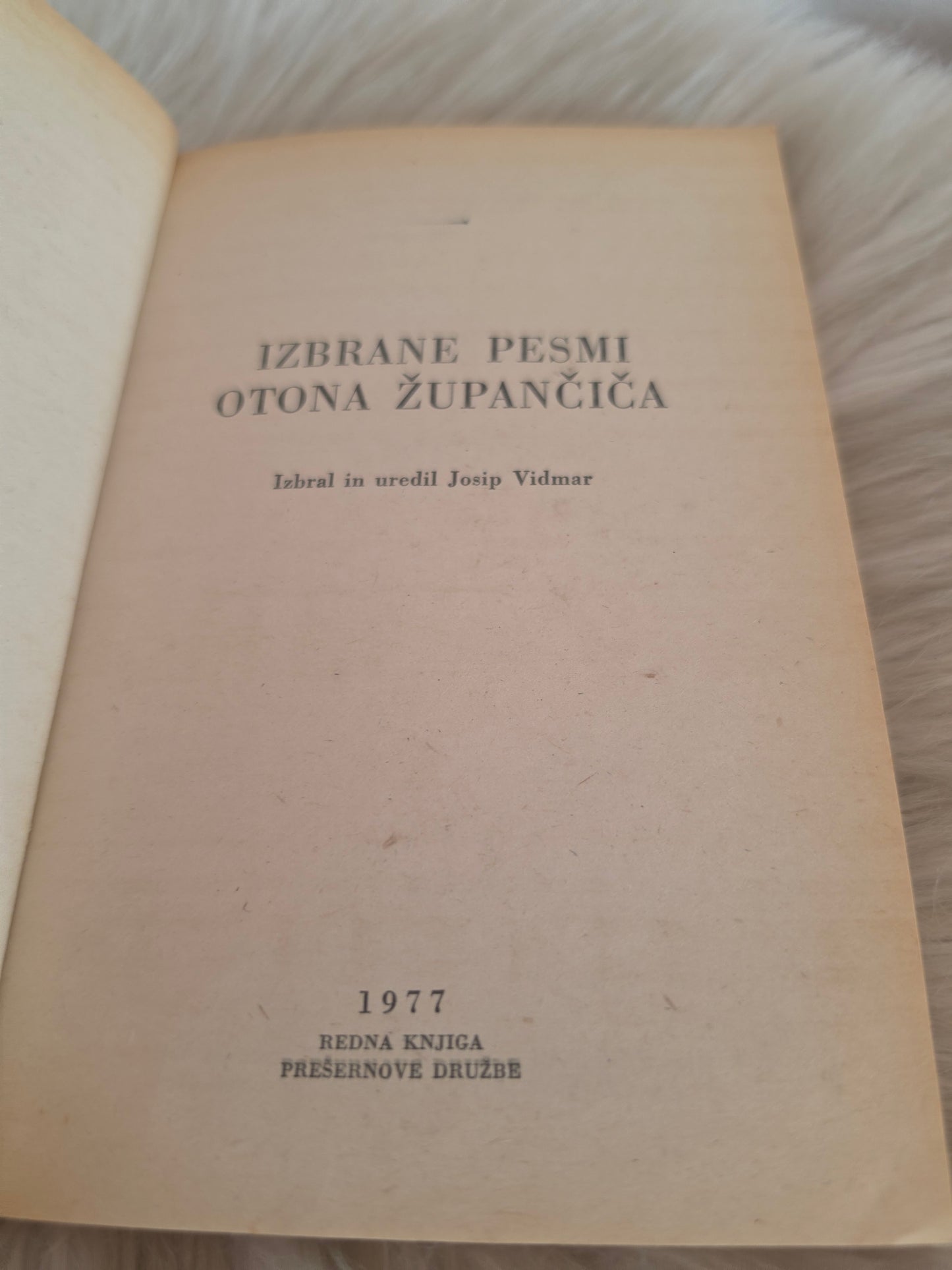Izbrane pesmi Otona Župančiča Josip Vidmar