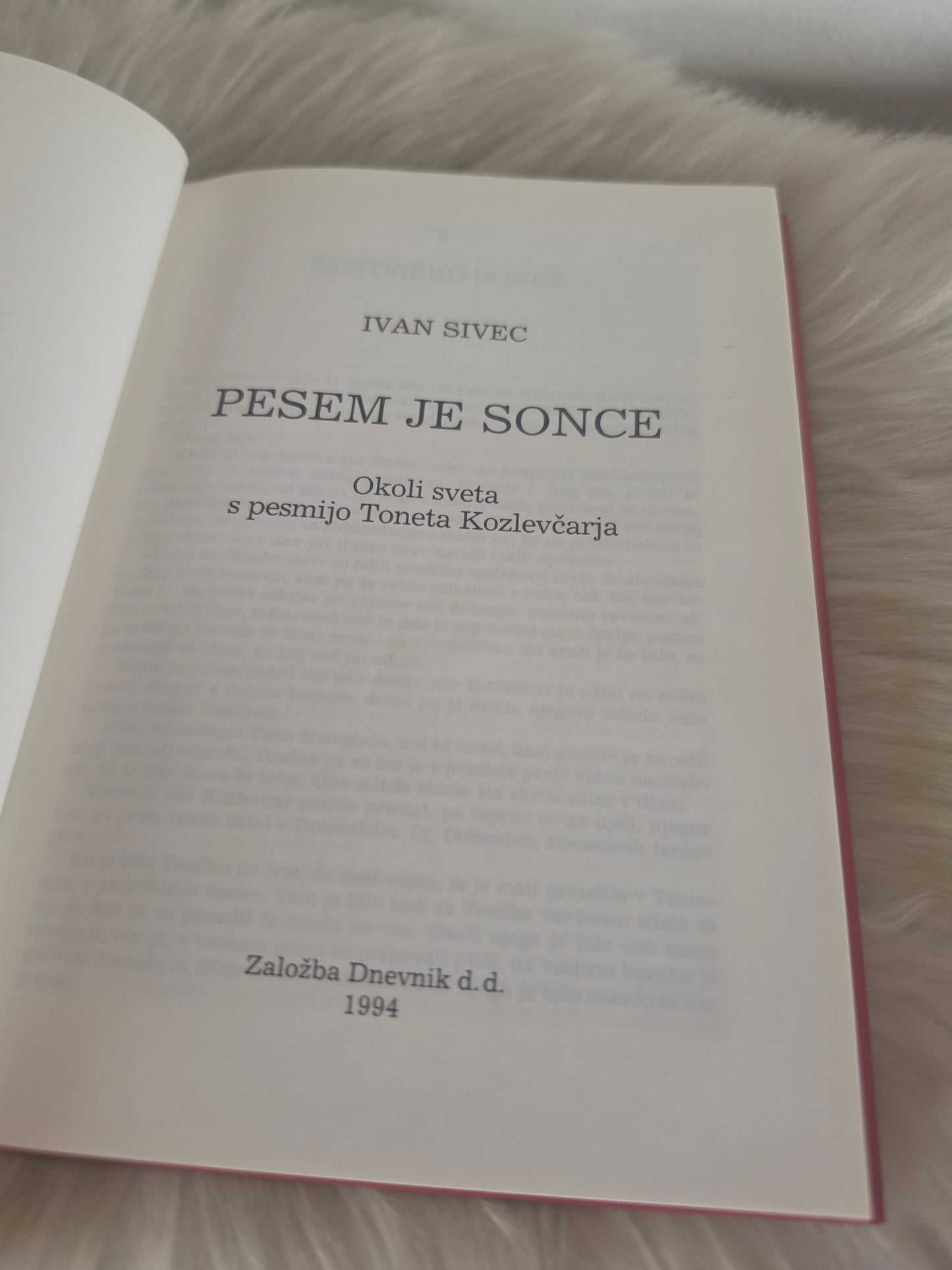 Pesem je sonce Ivan Sivec