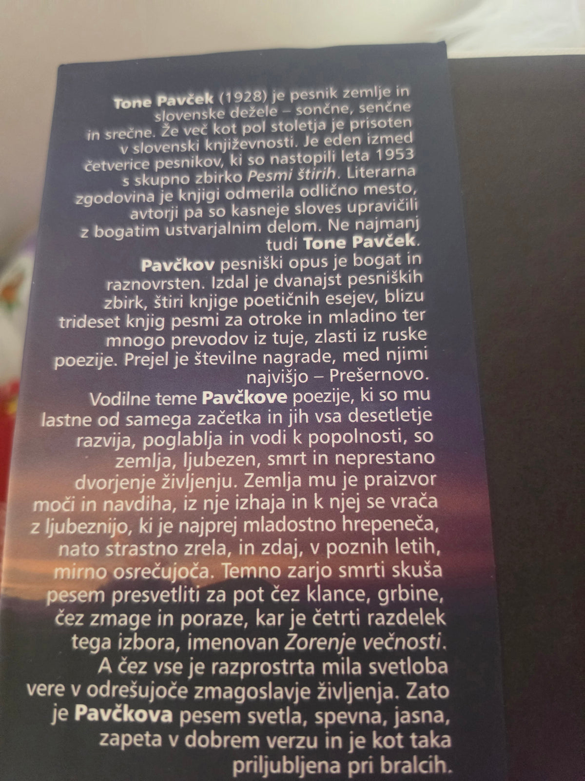 Pesmi in leta, Tone Pavček