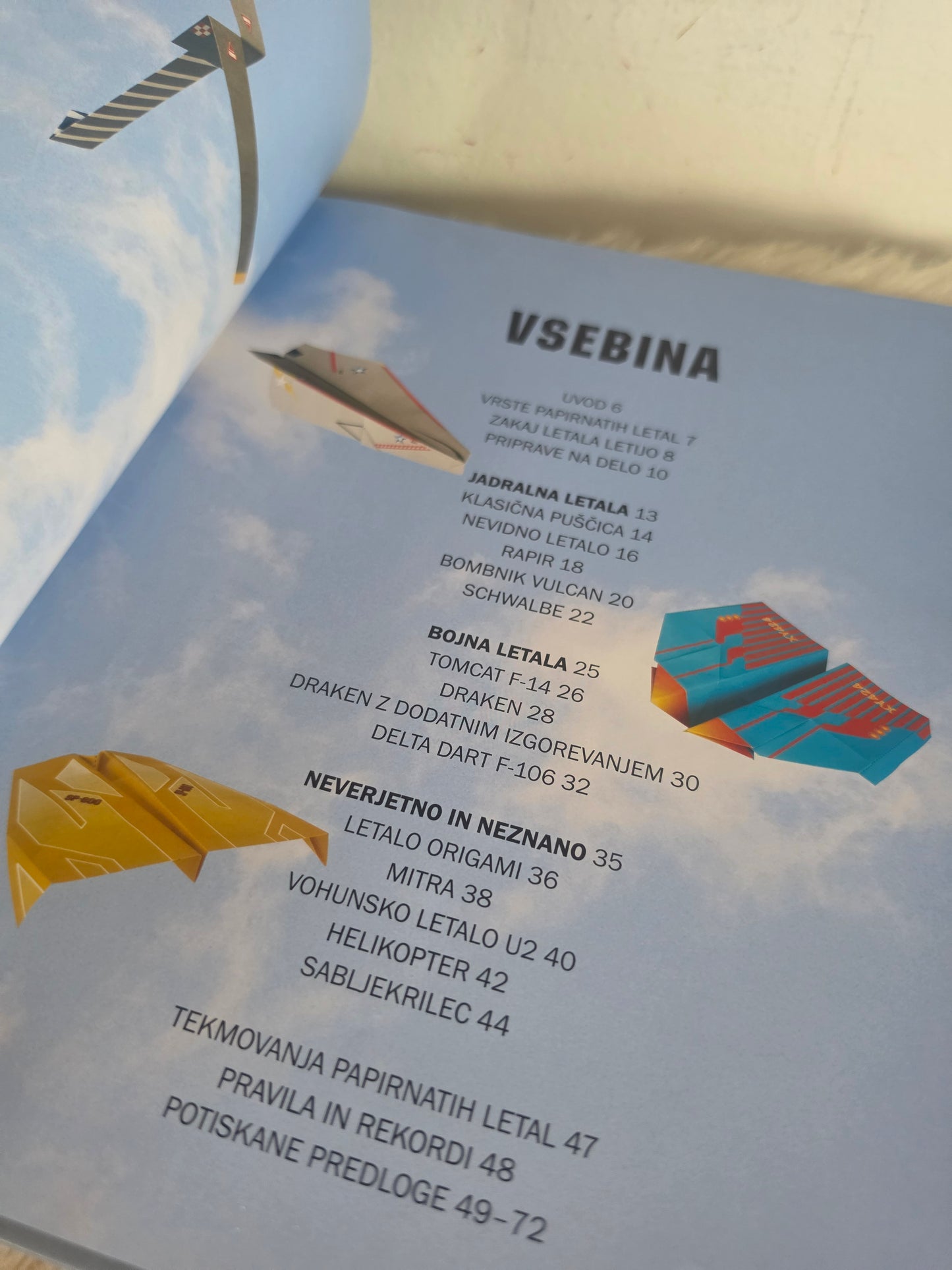 Izdelajmo letala iz papirja Učila