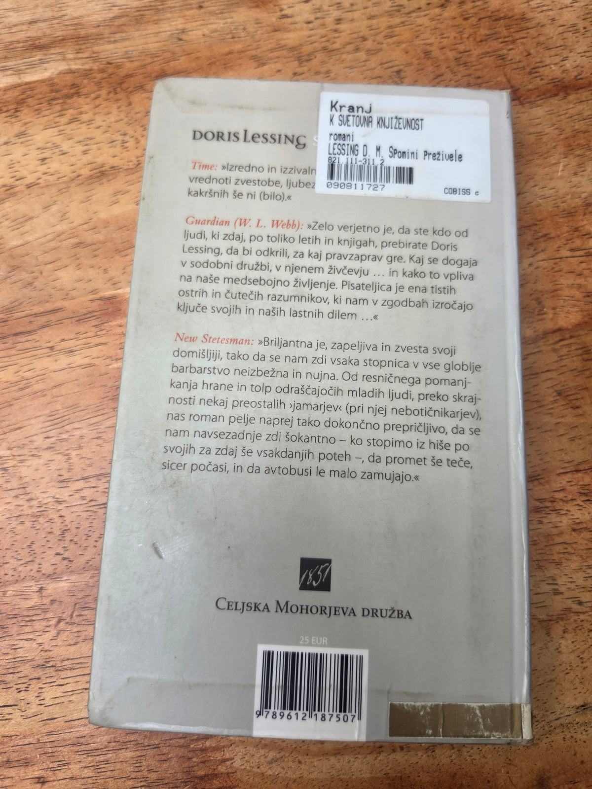 Spomini preživele Doris Lessing