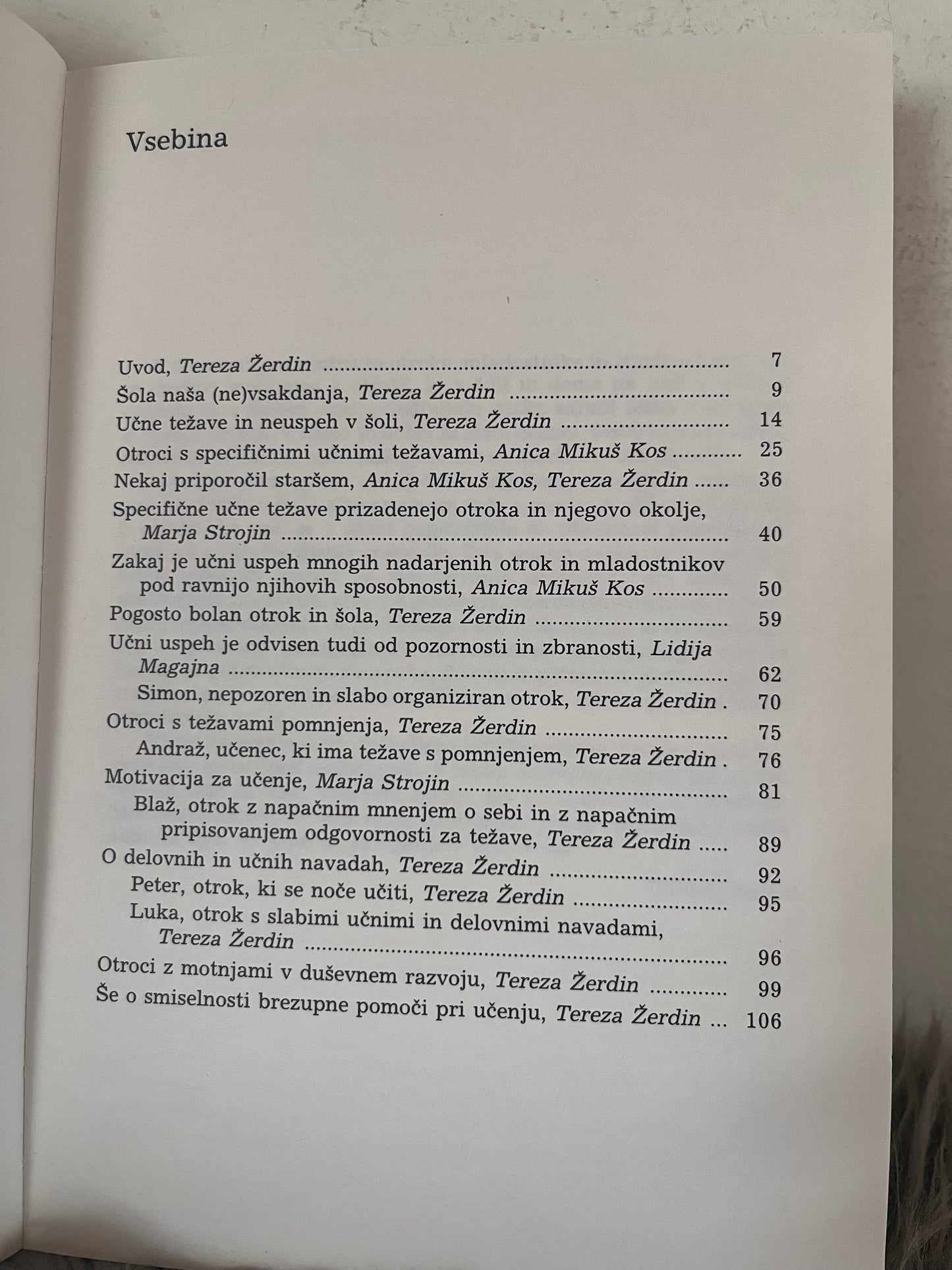 Težave, težavice, učne motnje Tereza Žerdin
