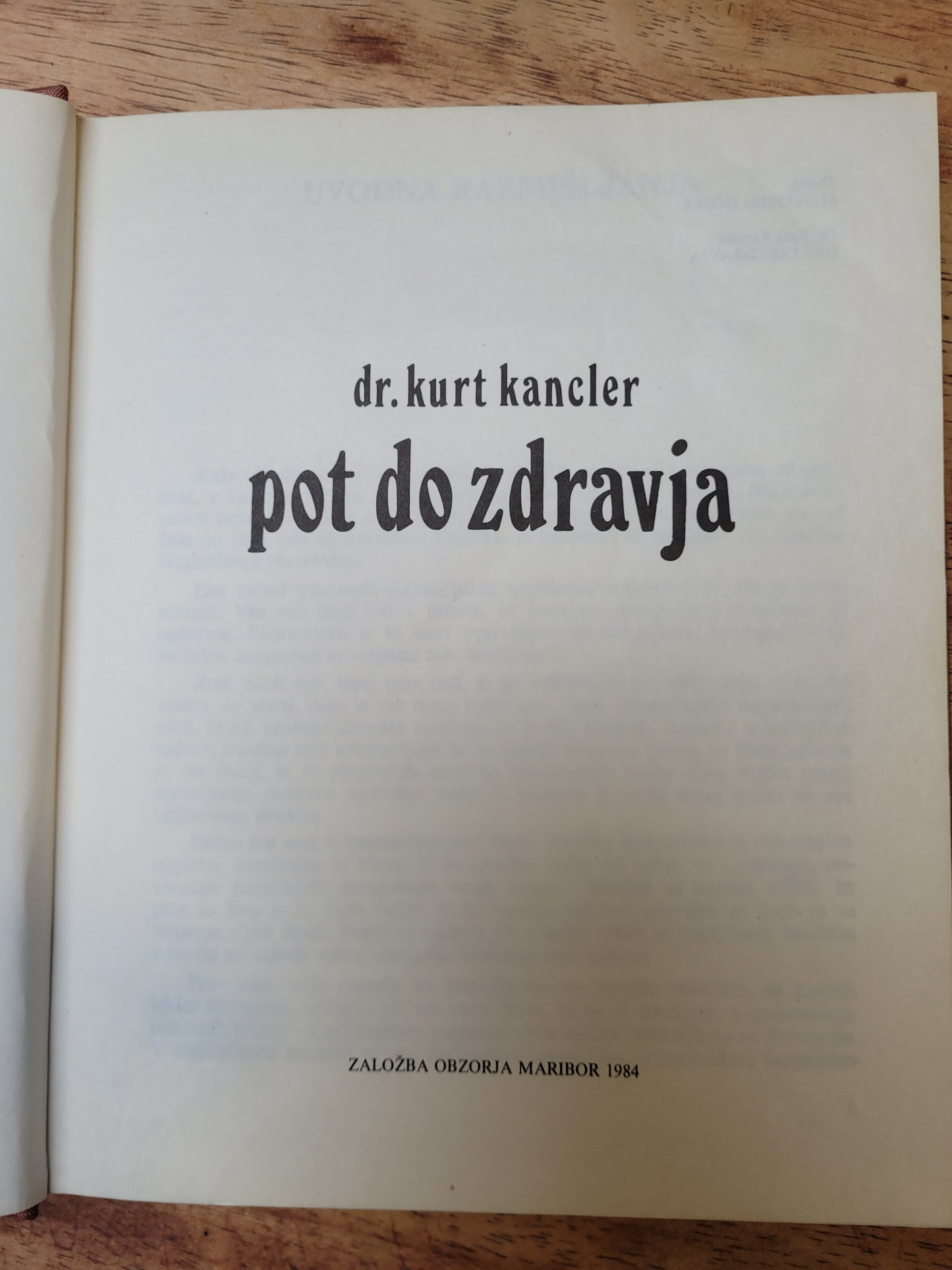 Pot do zdravja Kurt Kancler