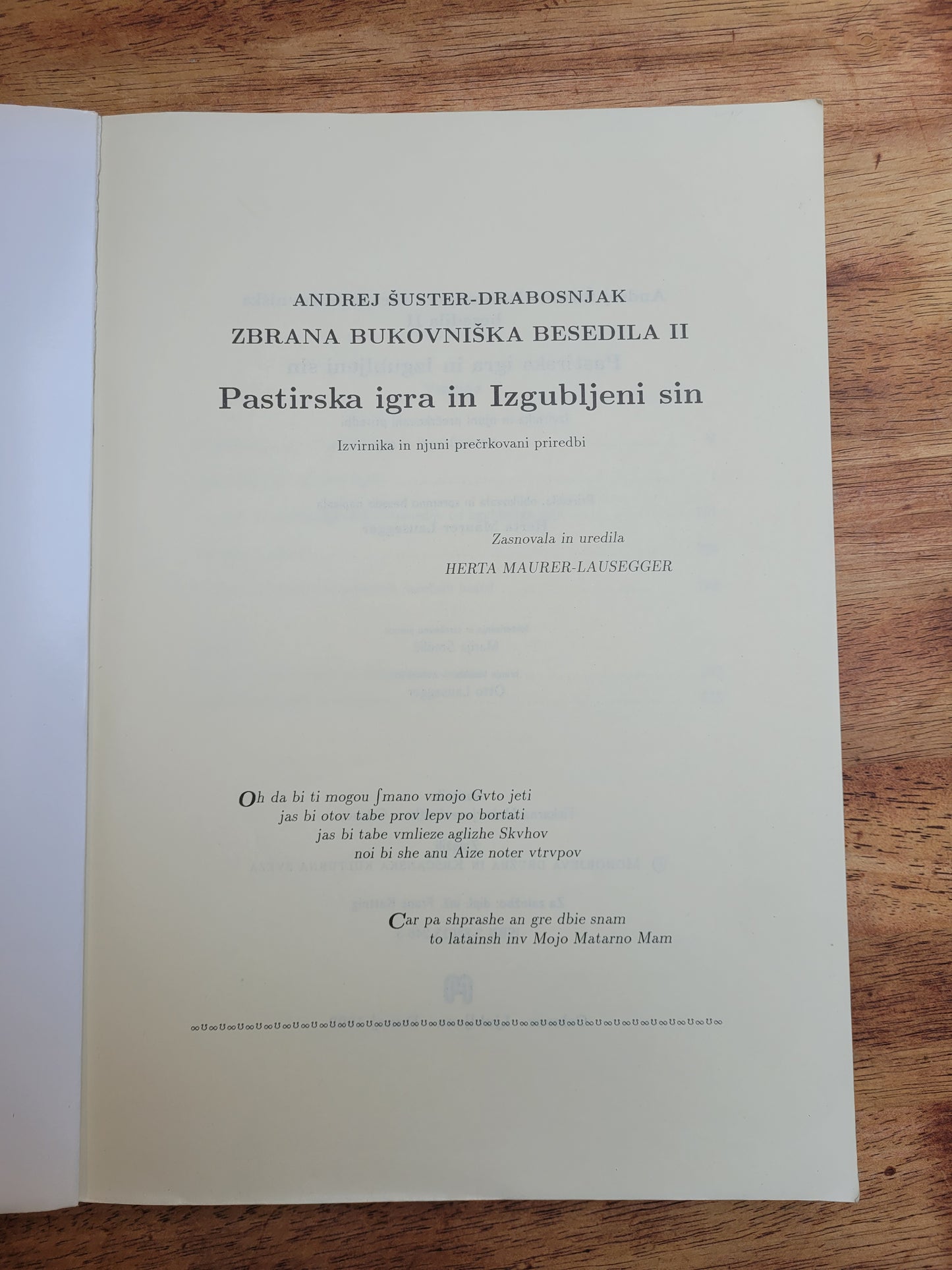 Pastirska igra in Izgubljeni sin,Andrej Šuster Drabosnjak